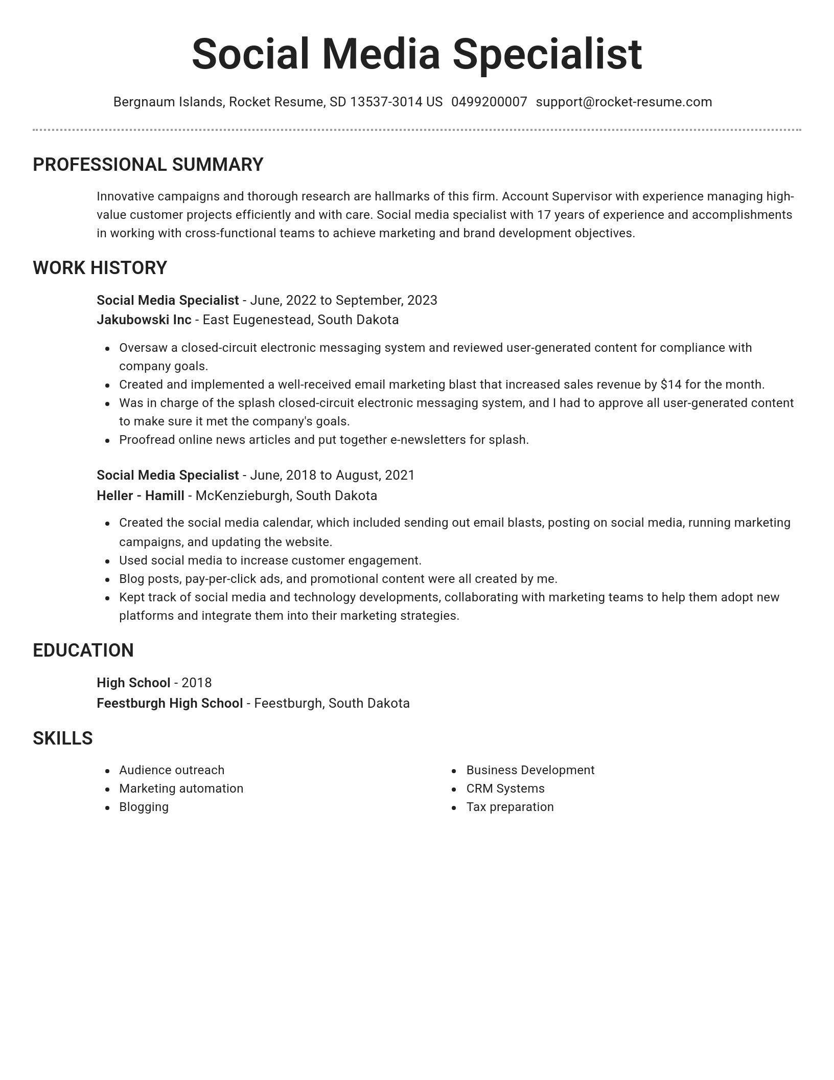 Brilliant resume template
