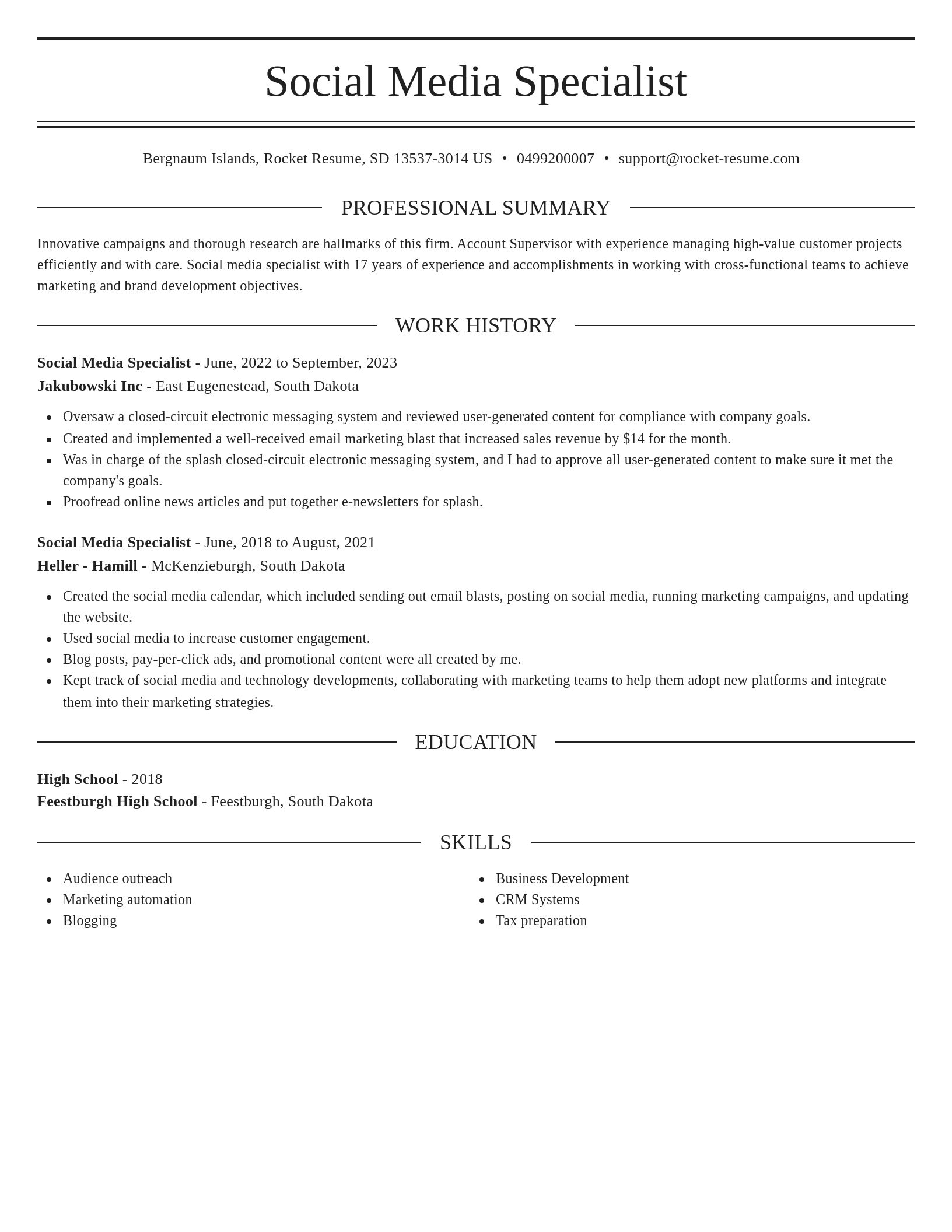 Elegant resume template