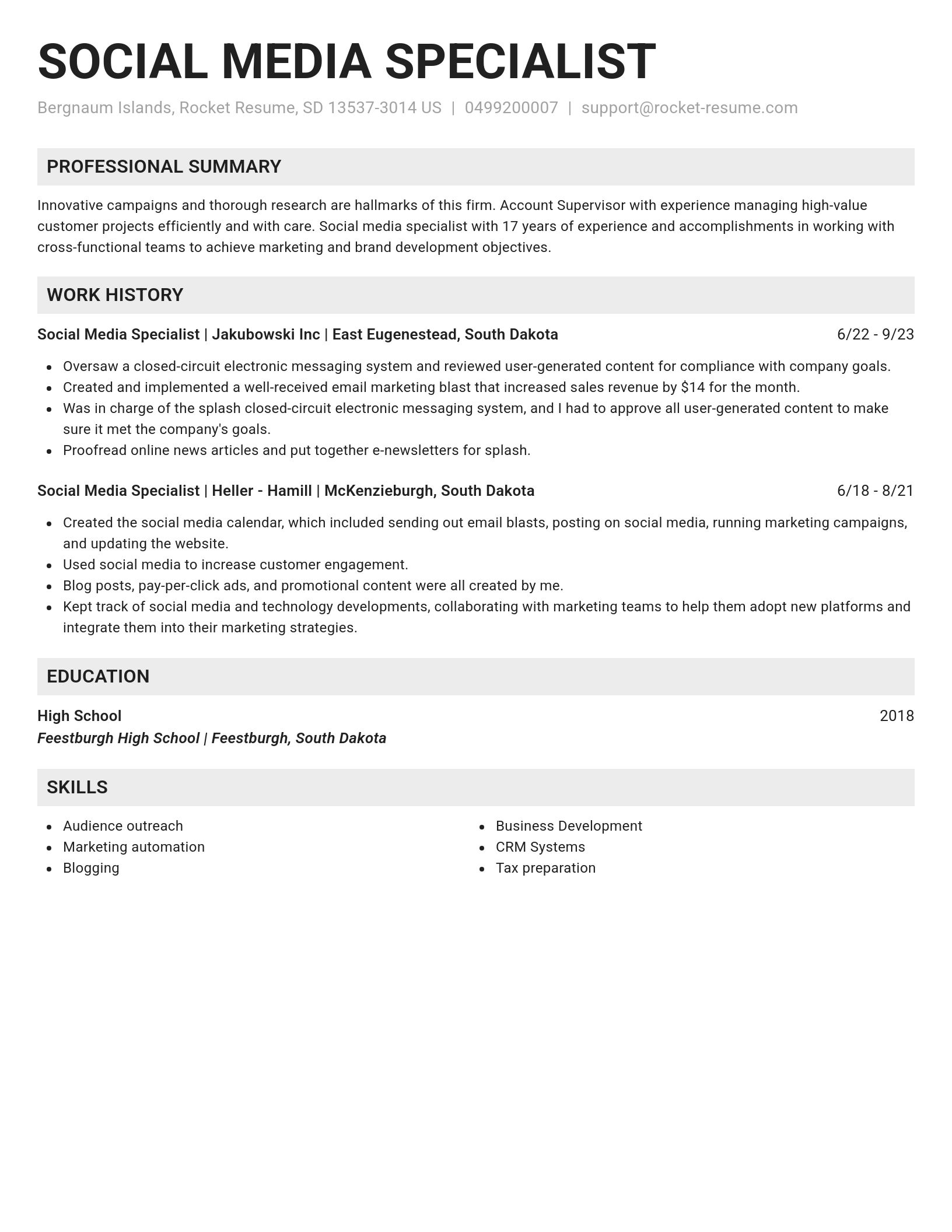 Genius resume template