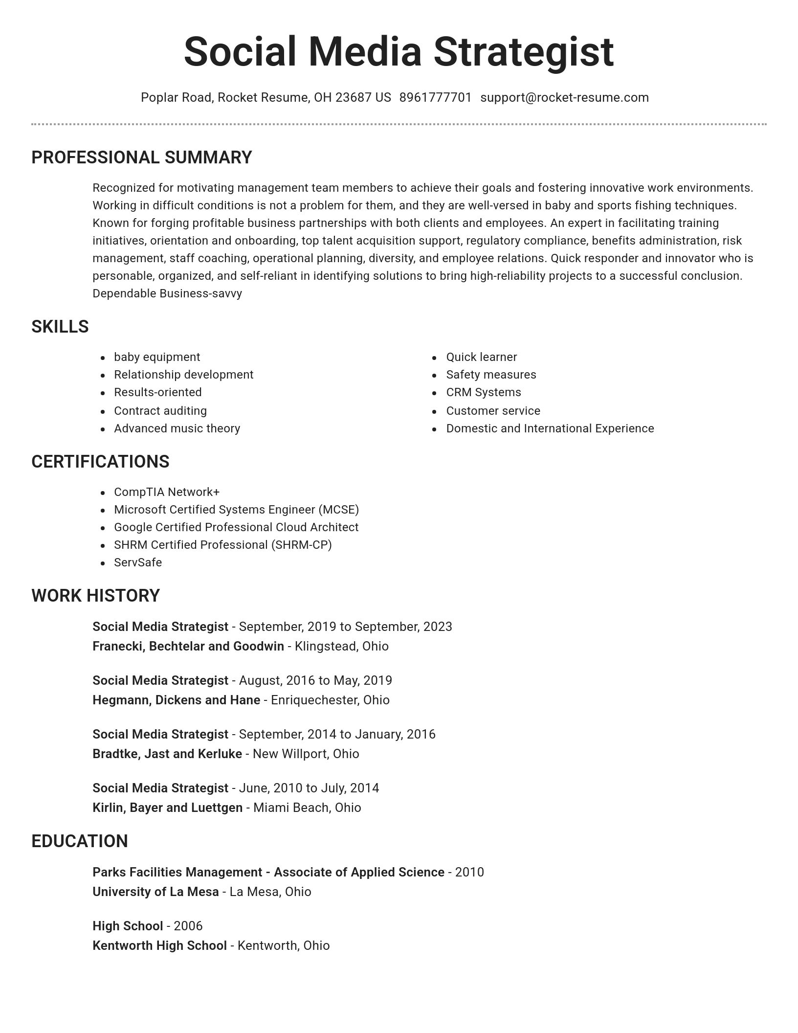 Brilliant resume template