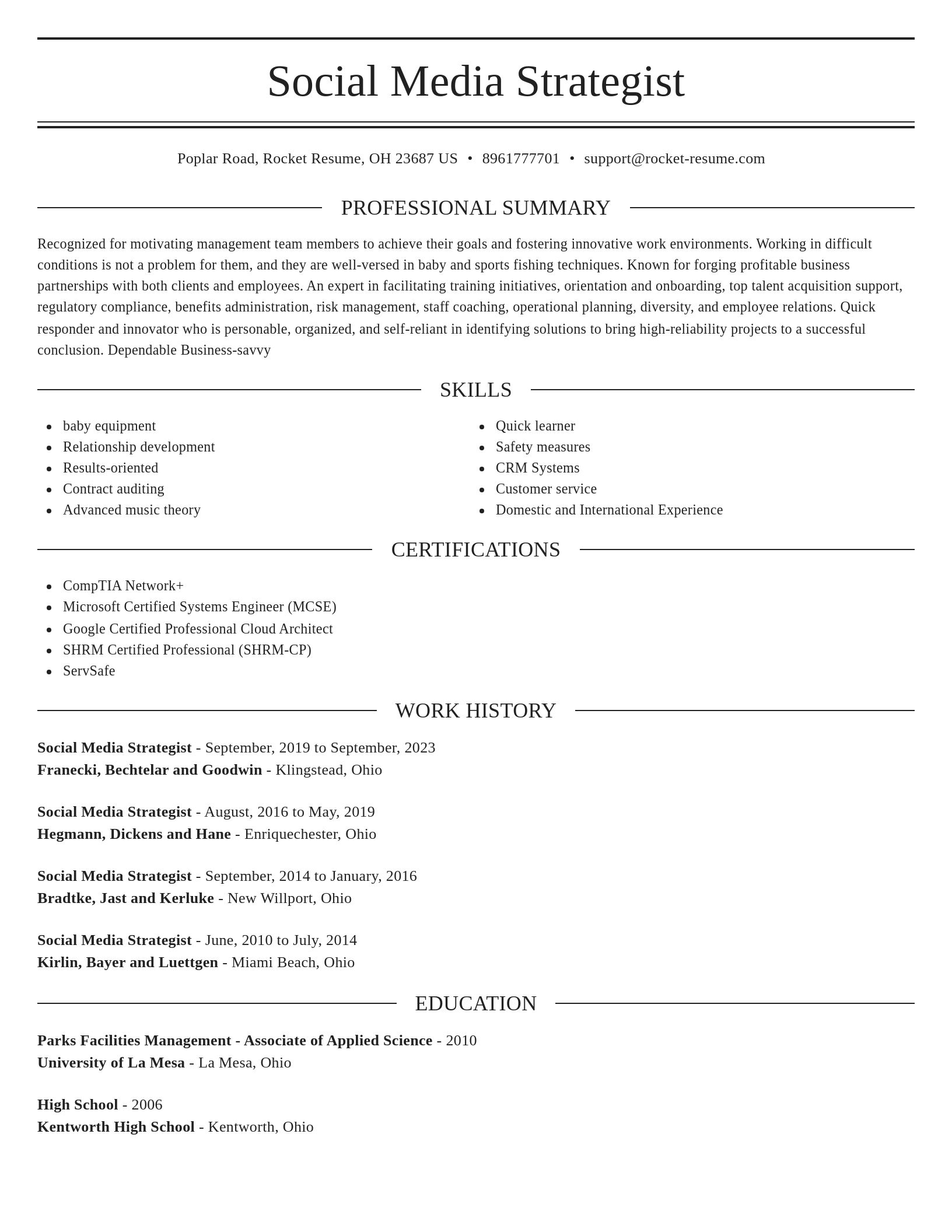 Elegant resume template