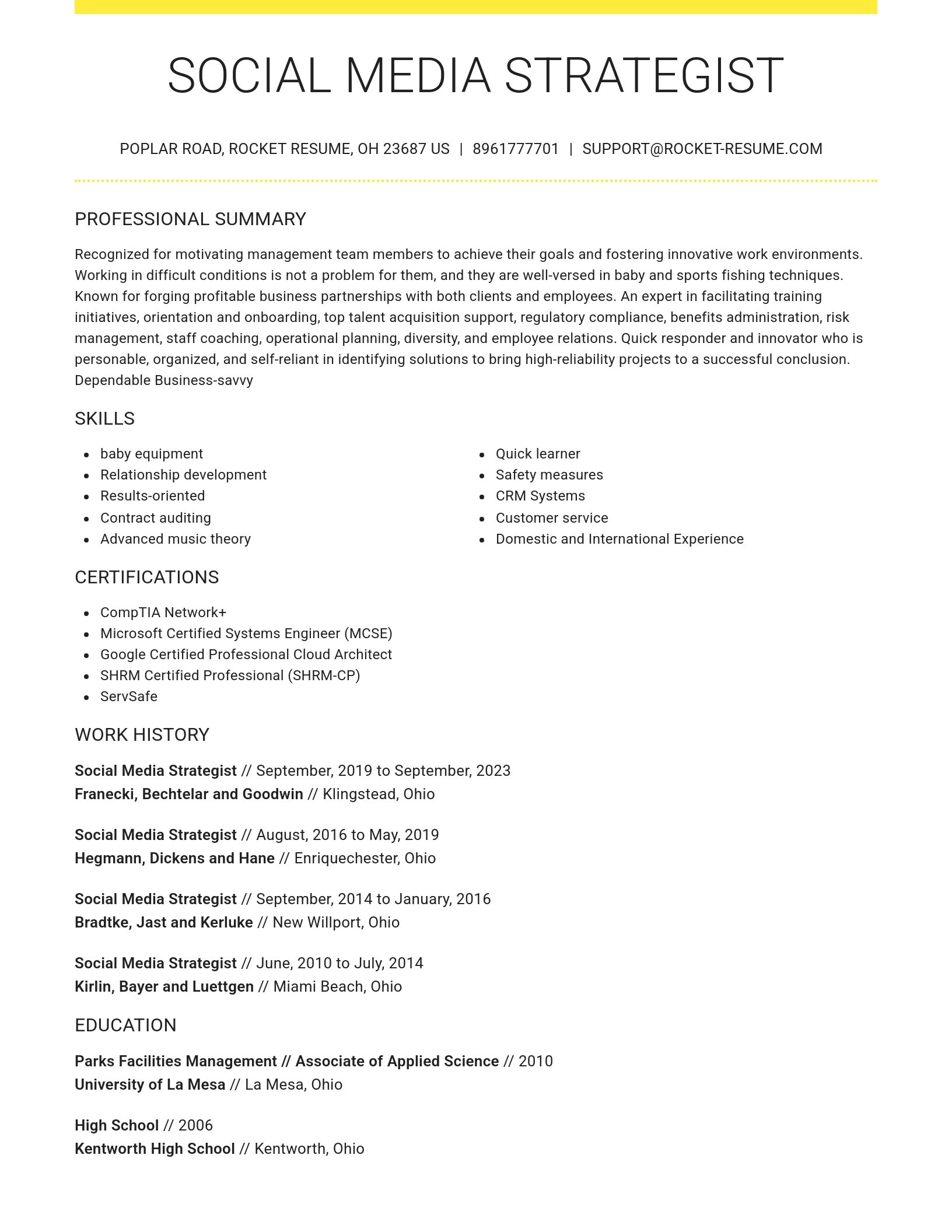Grand resume template