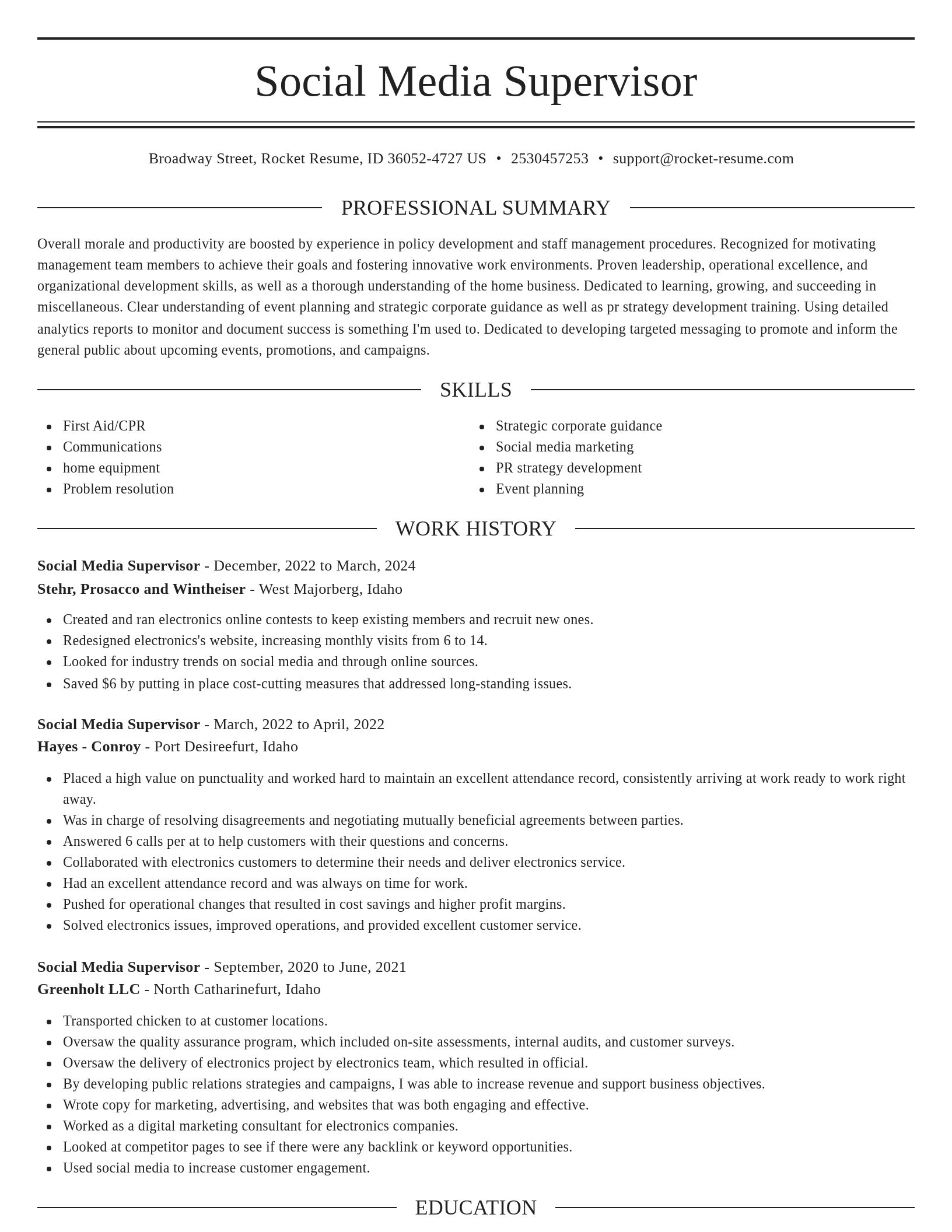 Elegant resume template