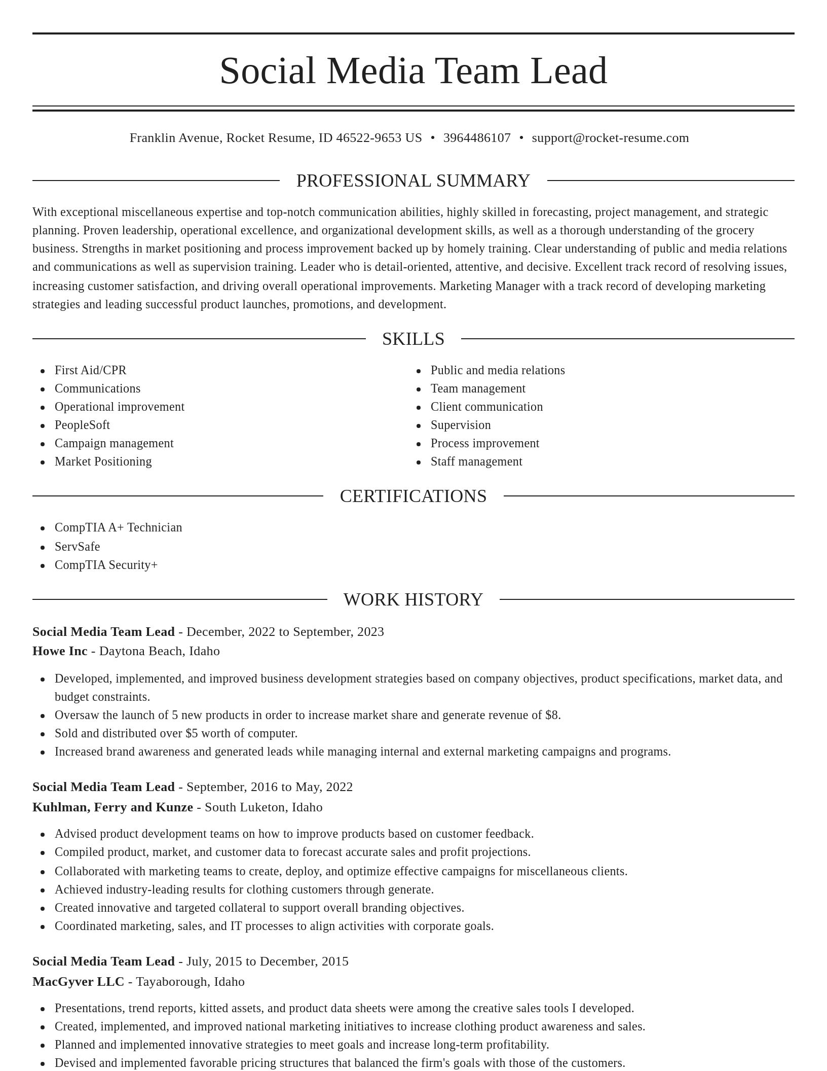 Elegant resume template