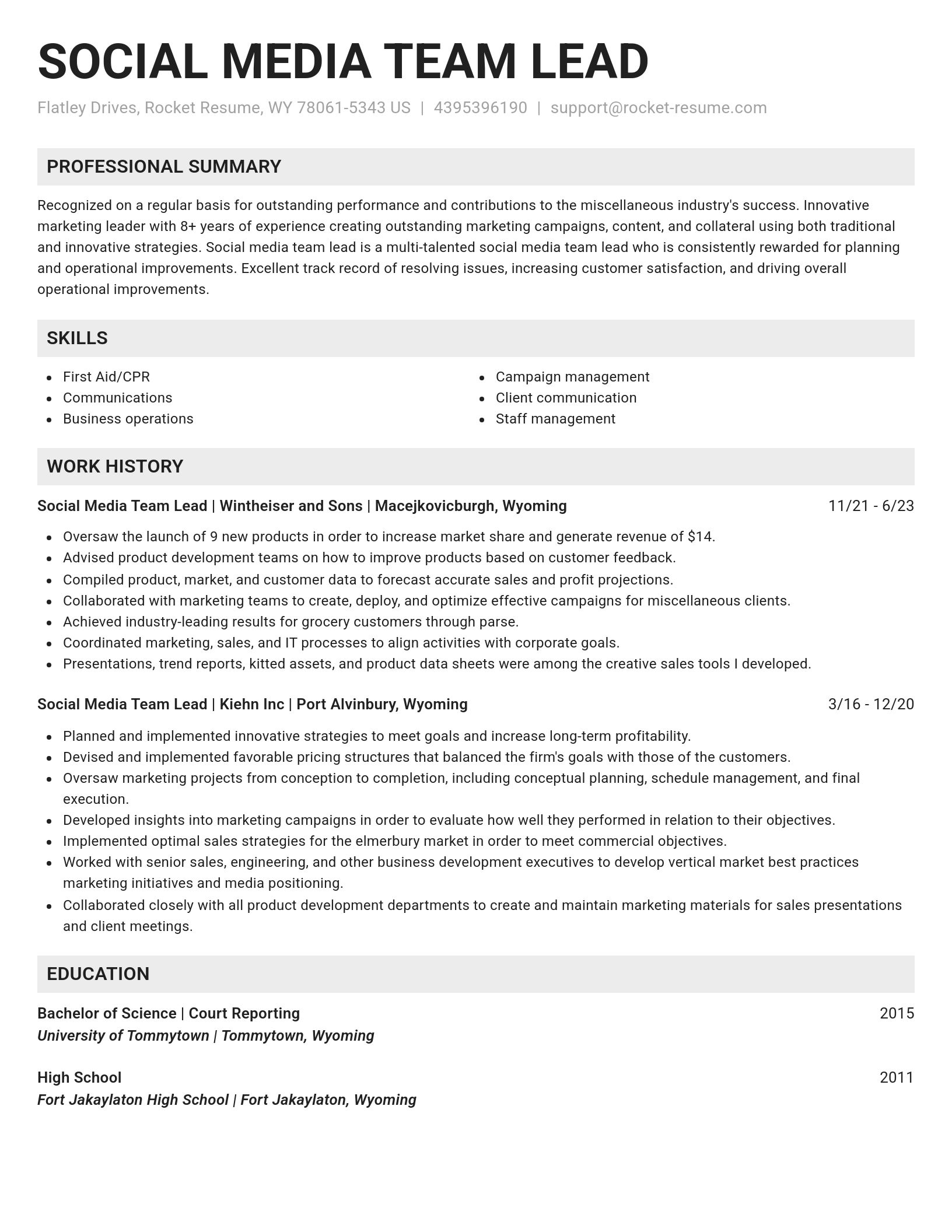 Genius resume template