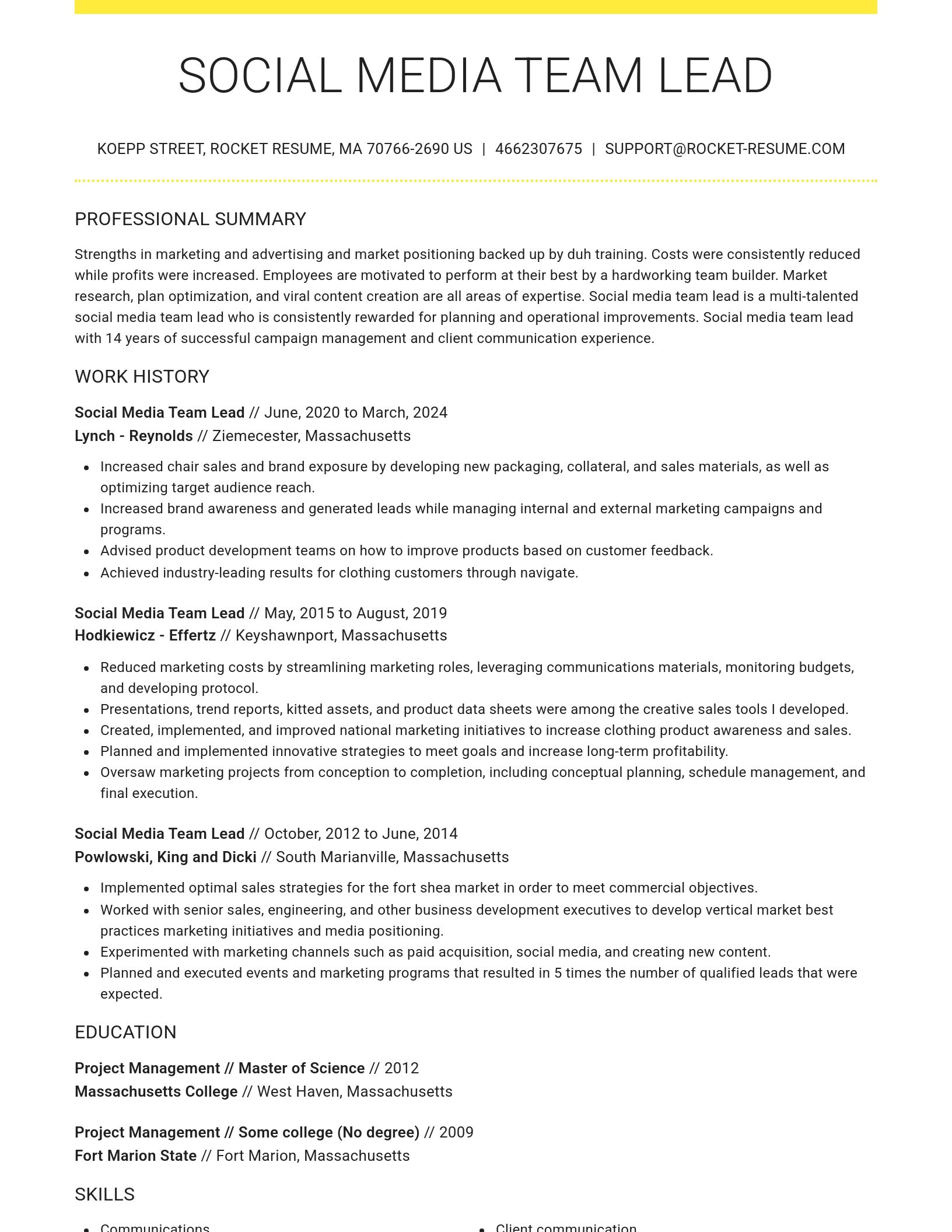 Grand resume template