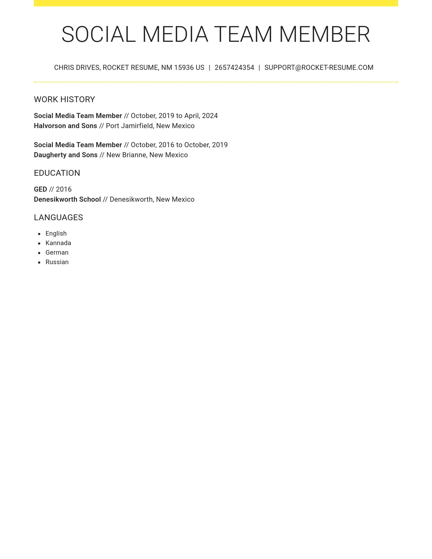 Grand resume template