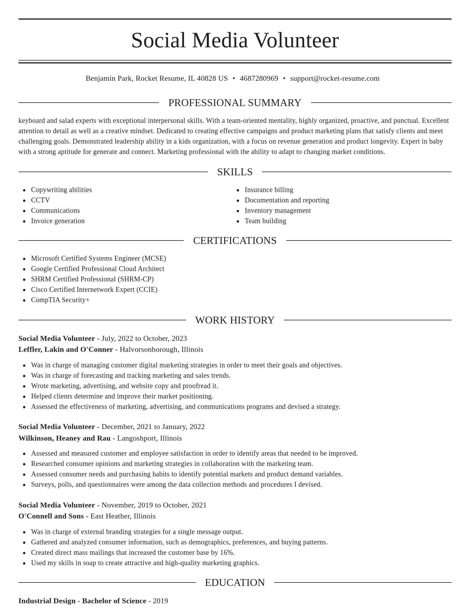 Elegant resume template