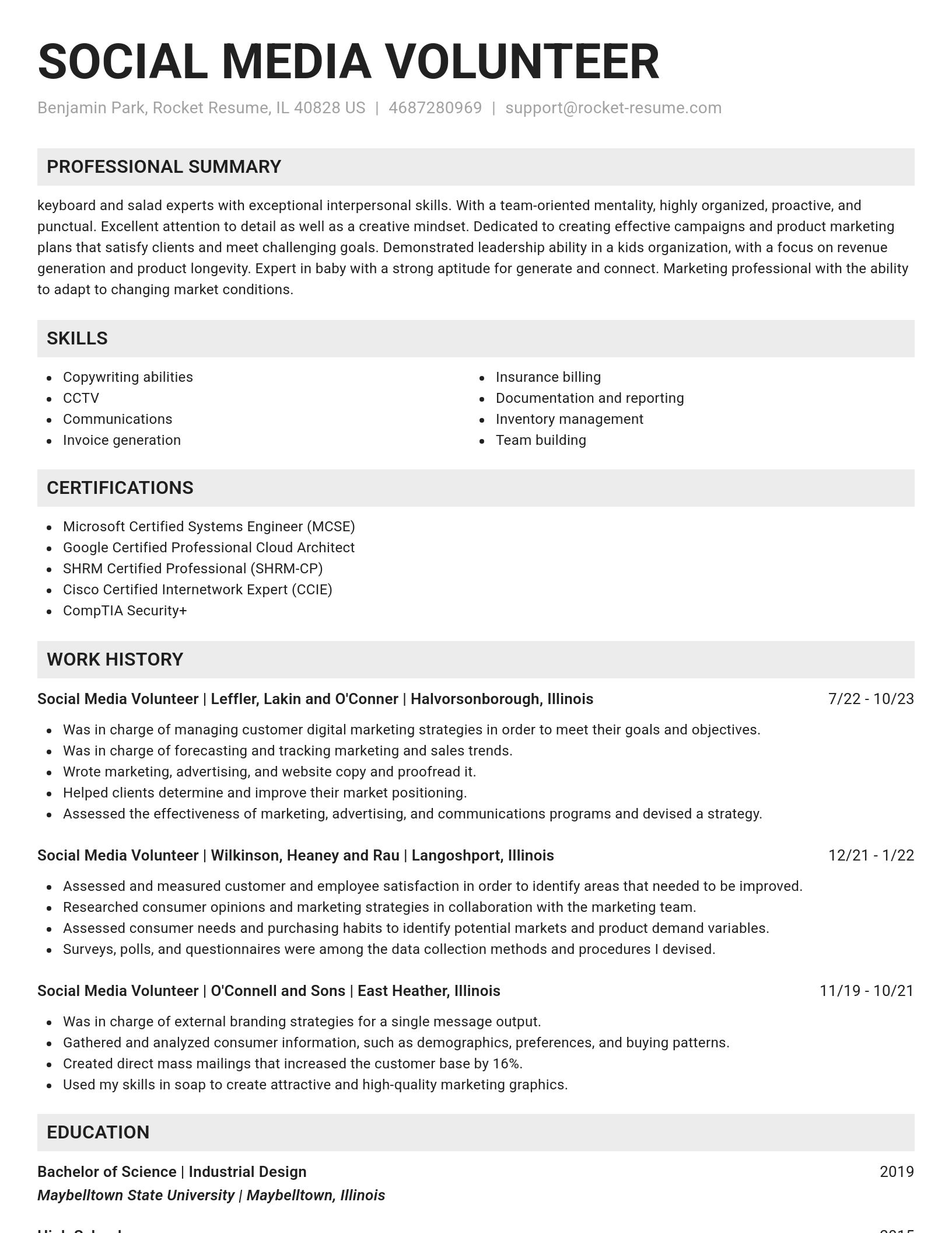 Genius resume template