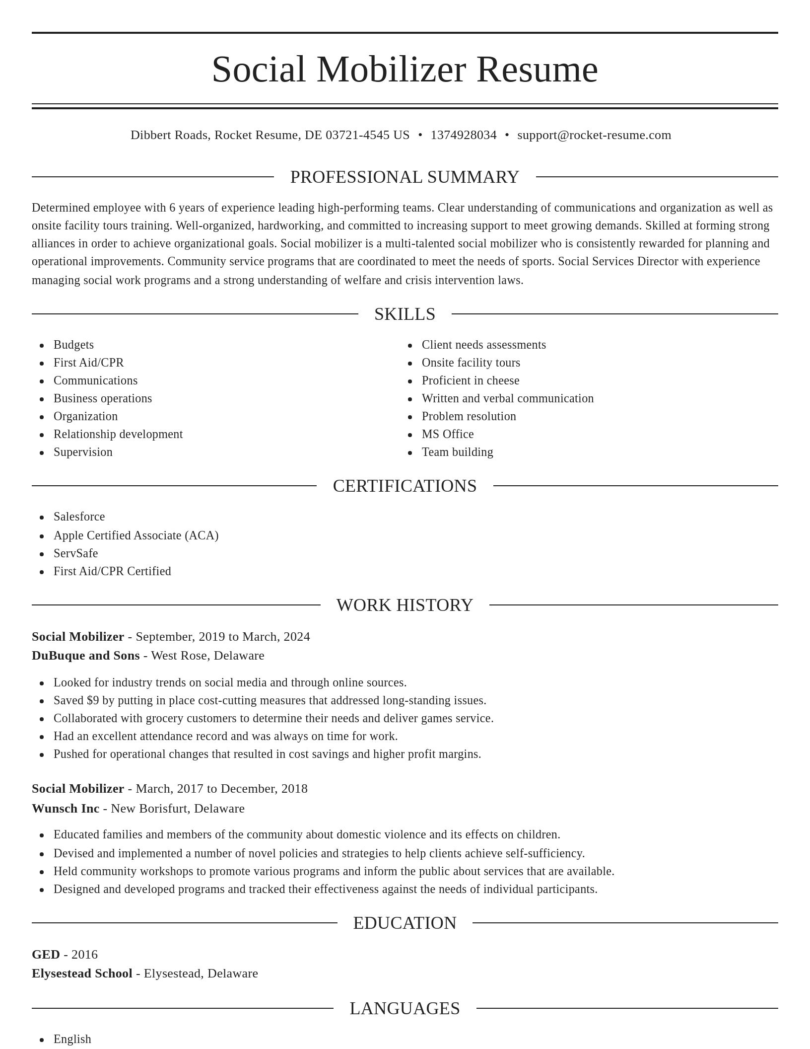 Elegant resume template