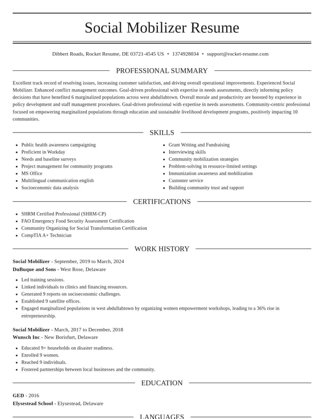 Elegant resume template