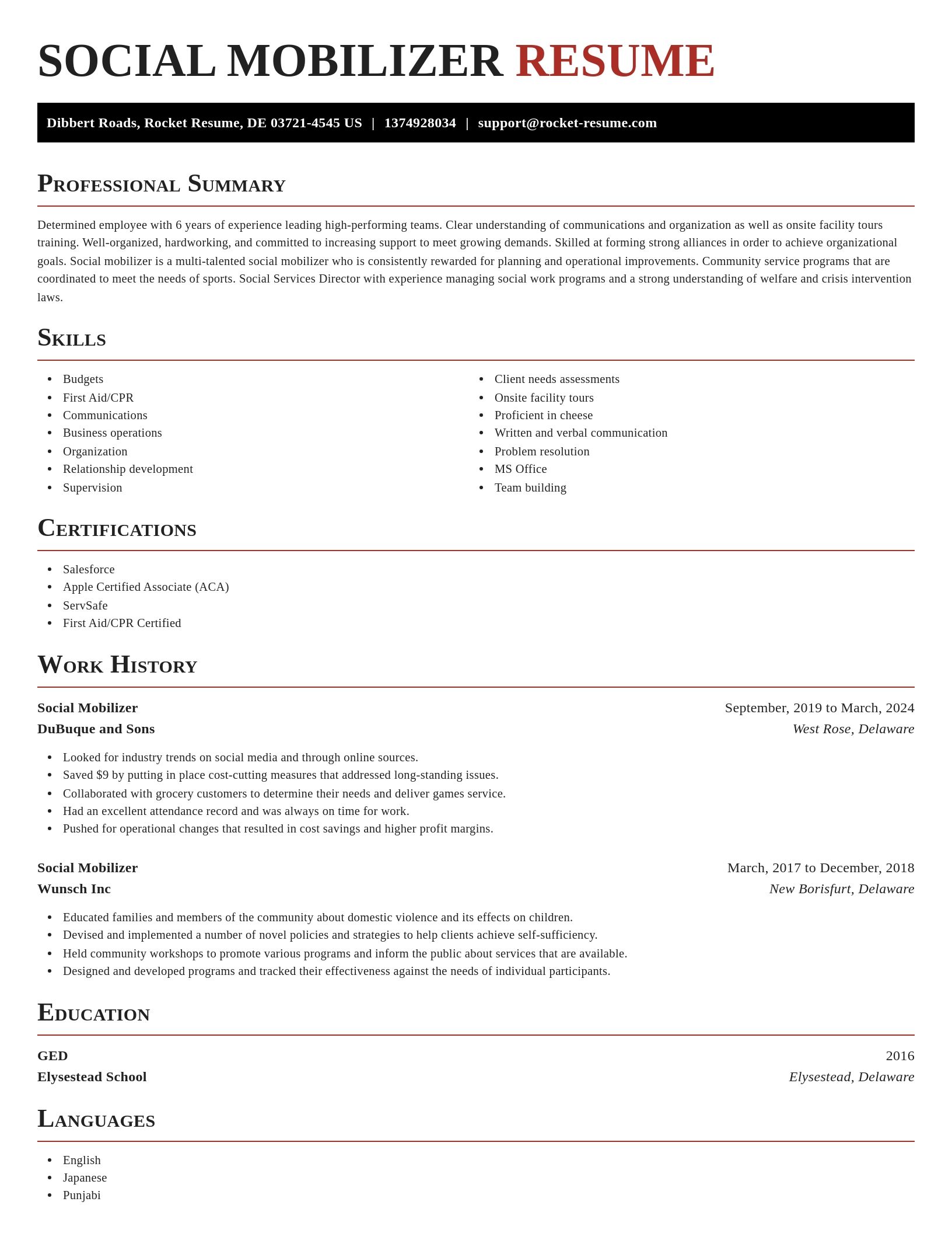 Exquisite resume template