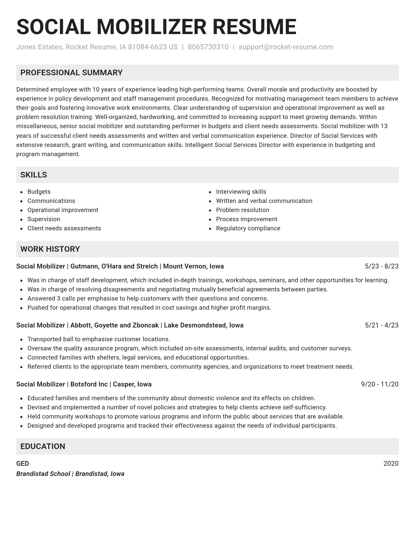 Genius resume template