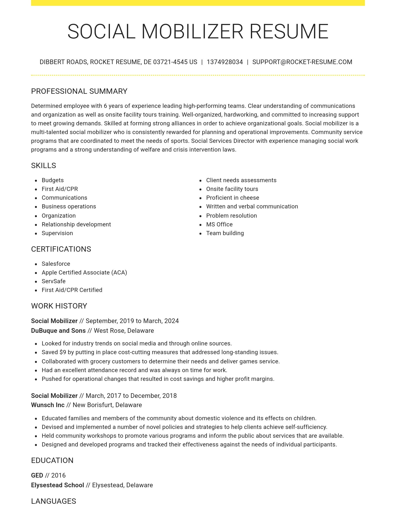 Grand resume template