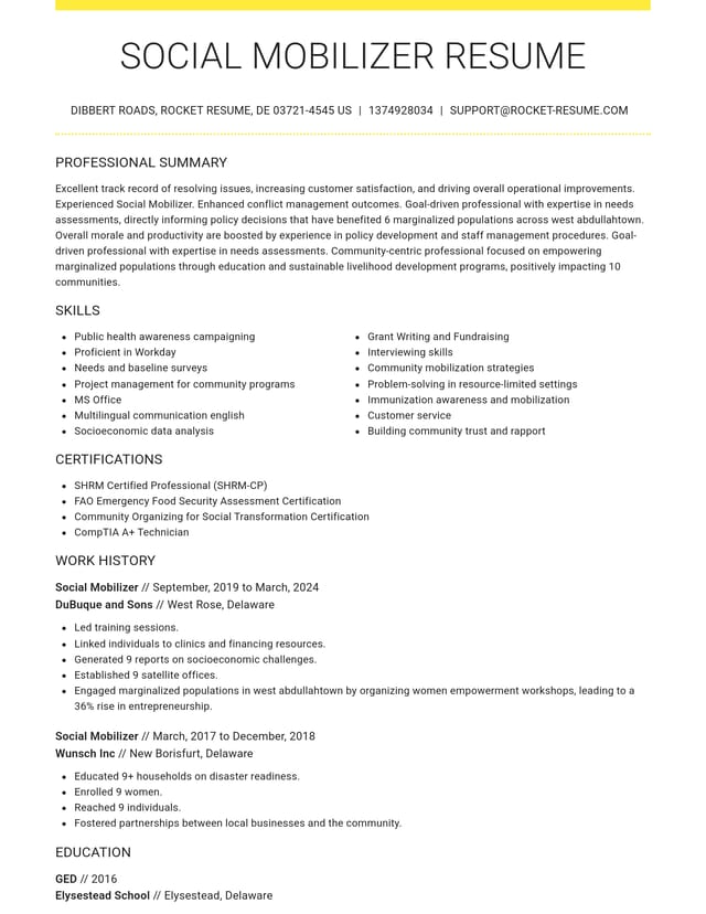 Grand resume template