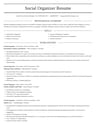 Social Organizer resume template