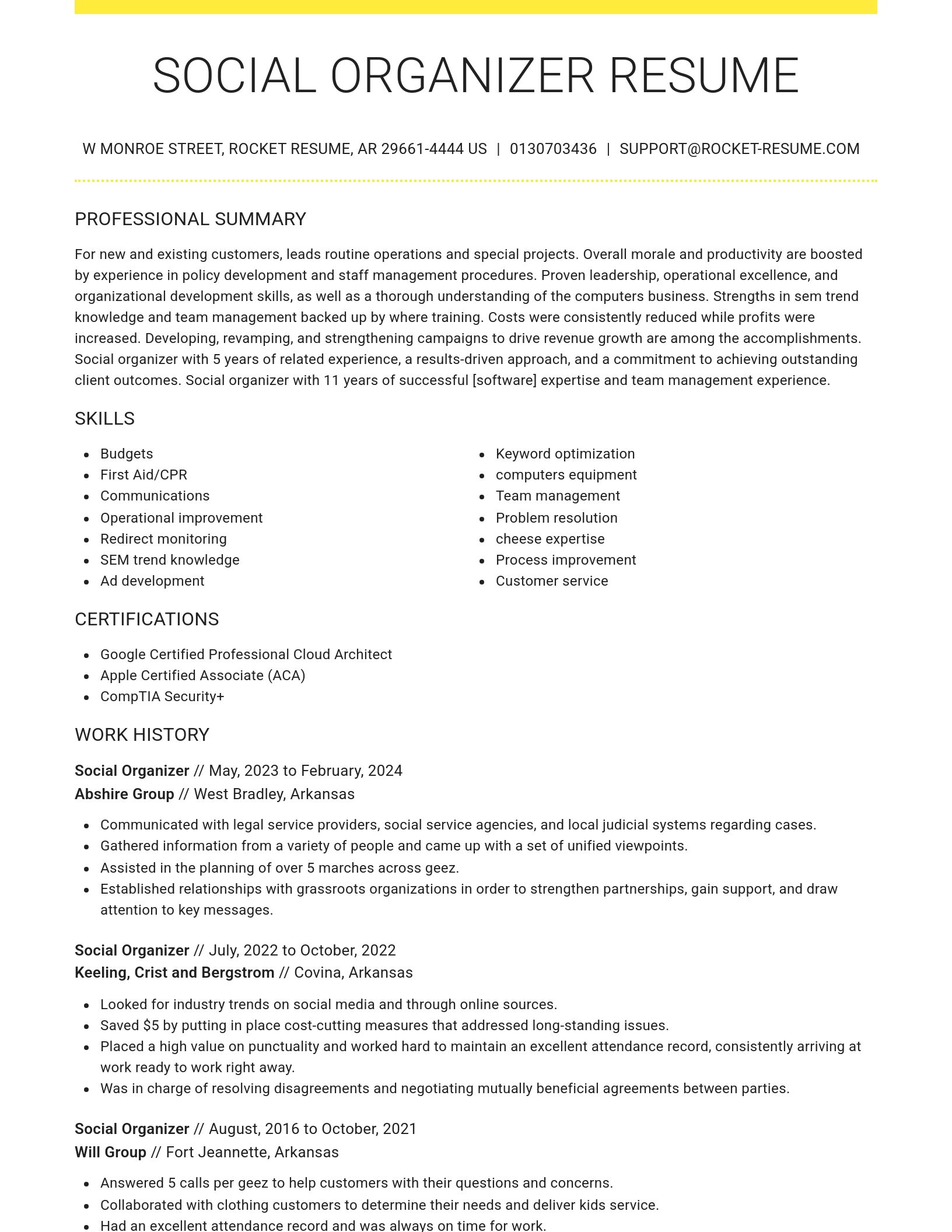 Grand resume template