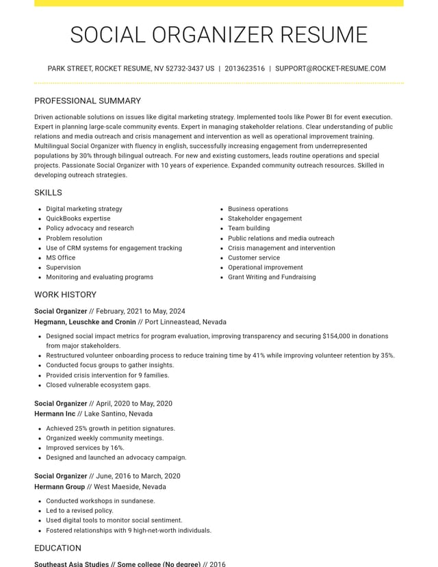 Grand resume template