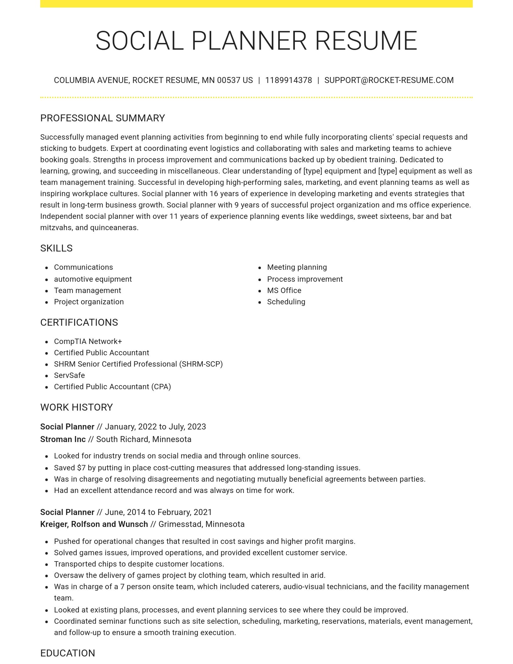 Grand resume template