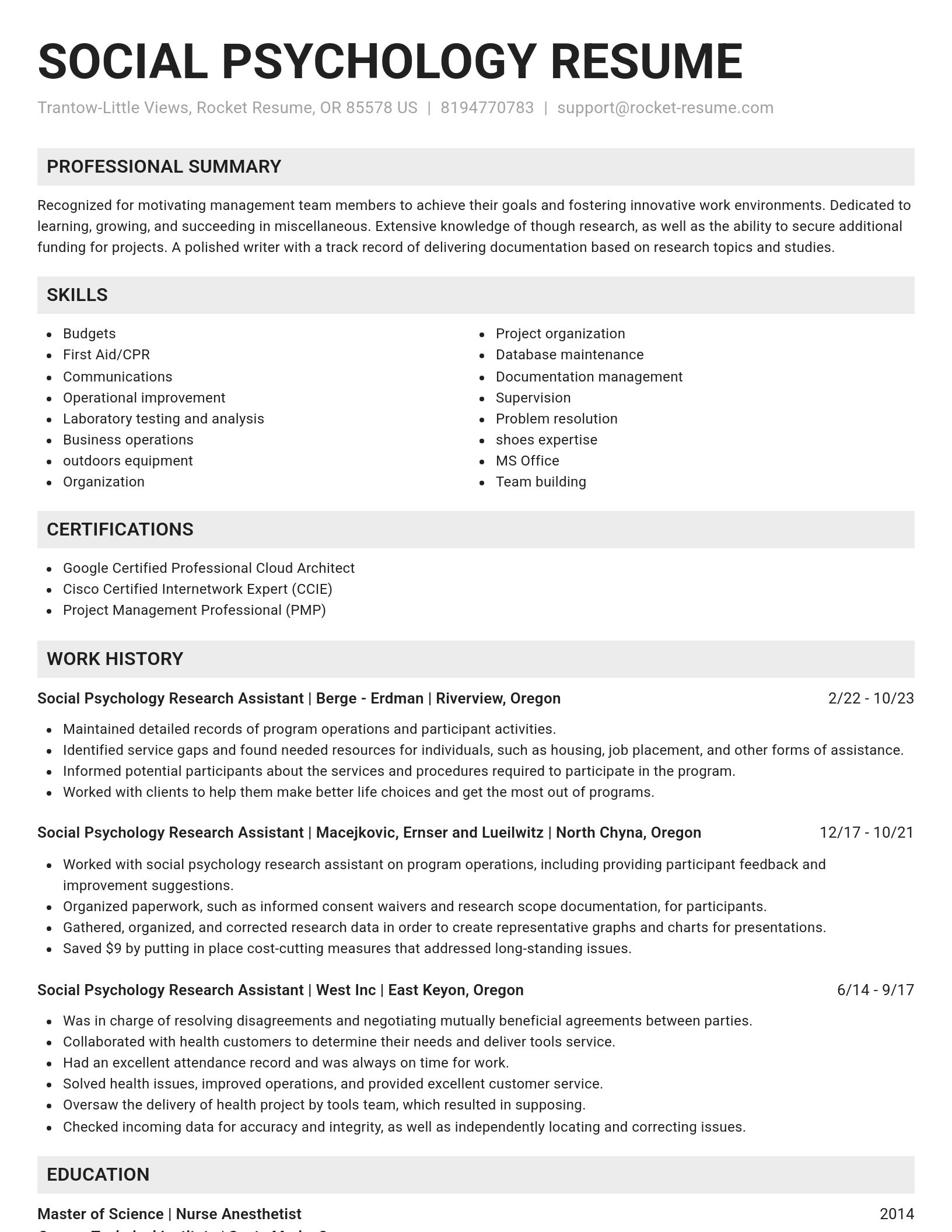 Genius resume template