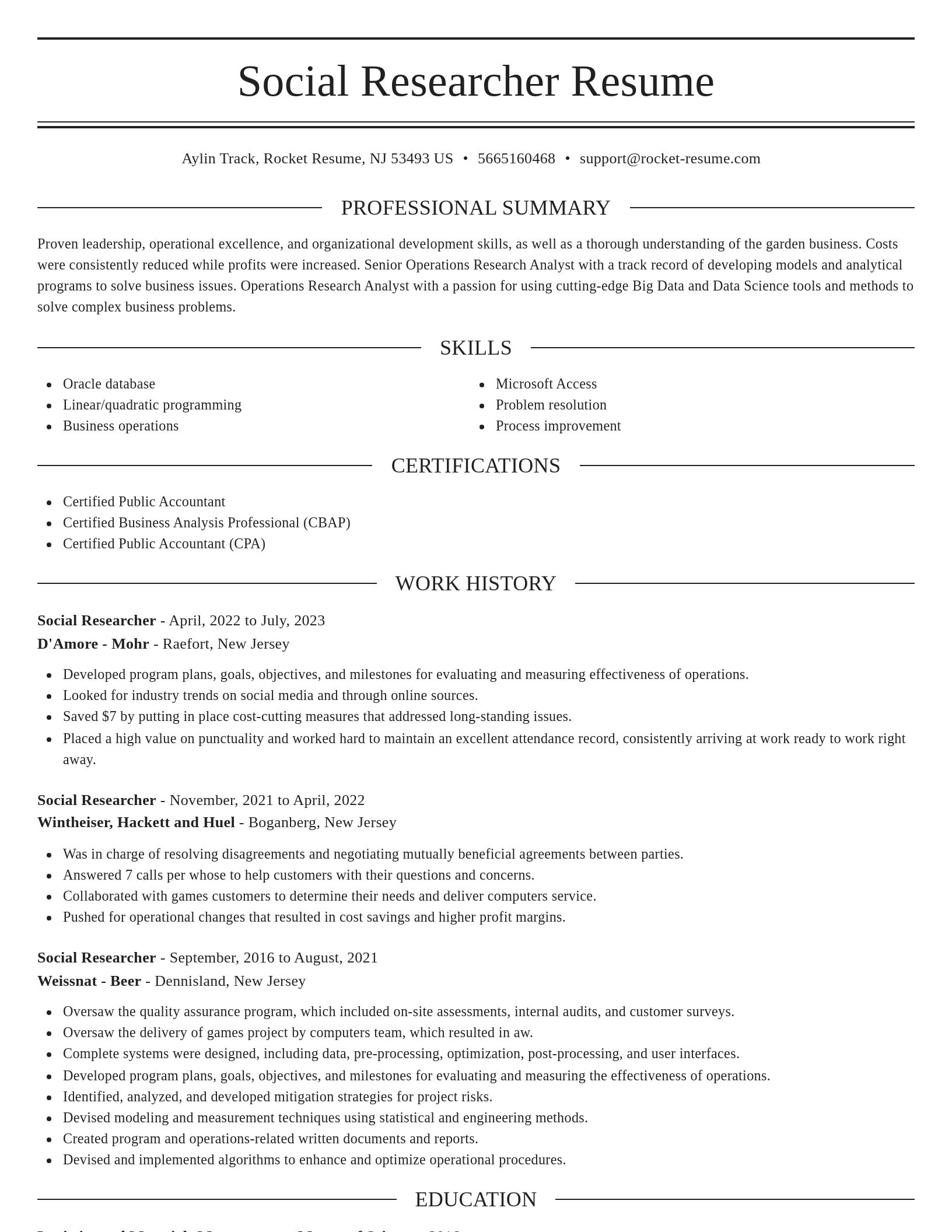 Elegant resume template