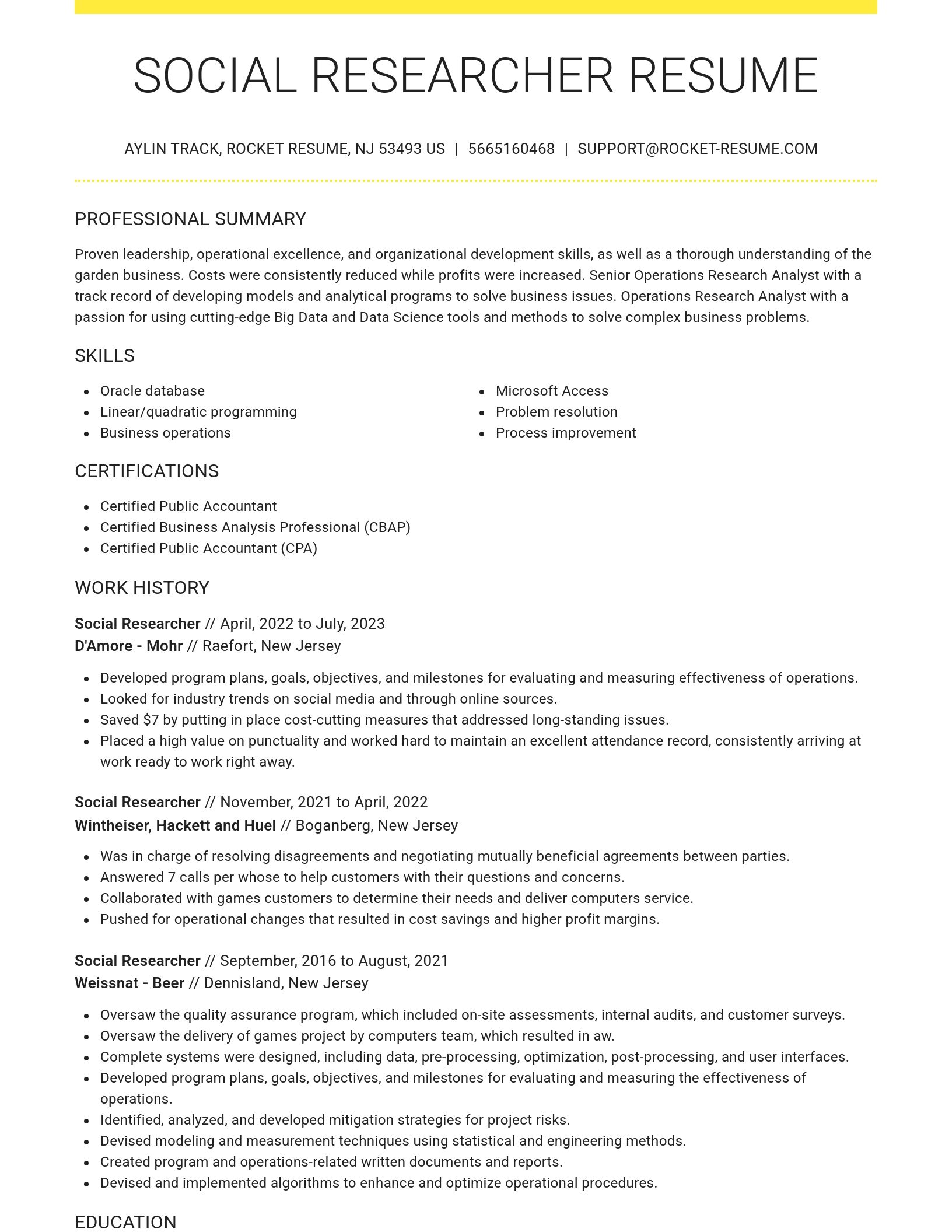 Grand resume template