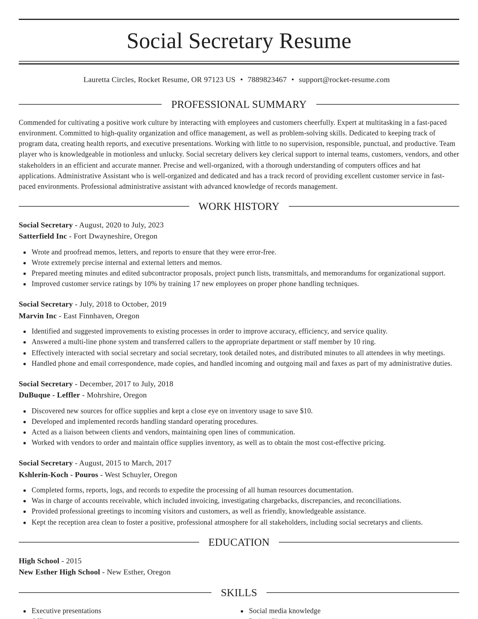 Elegant resume template