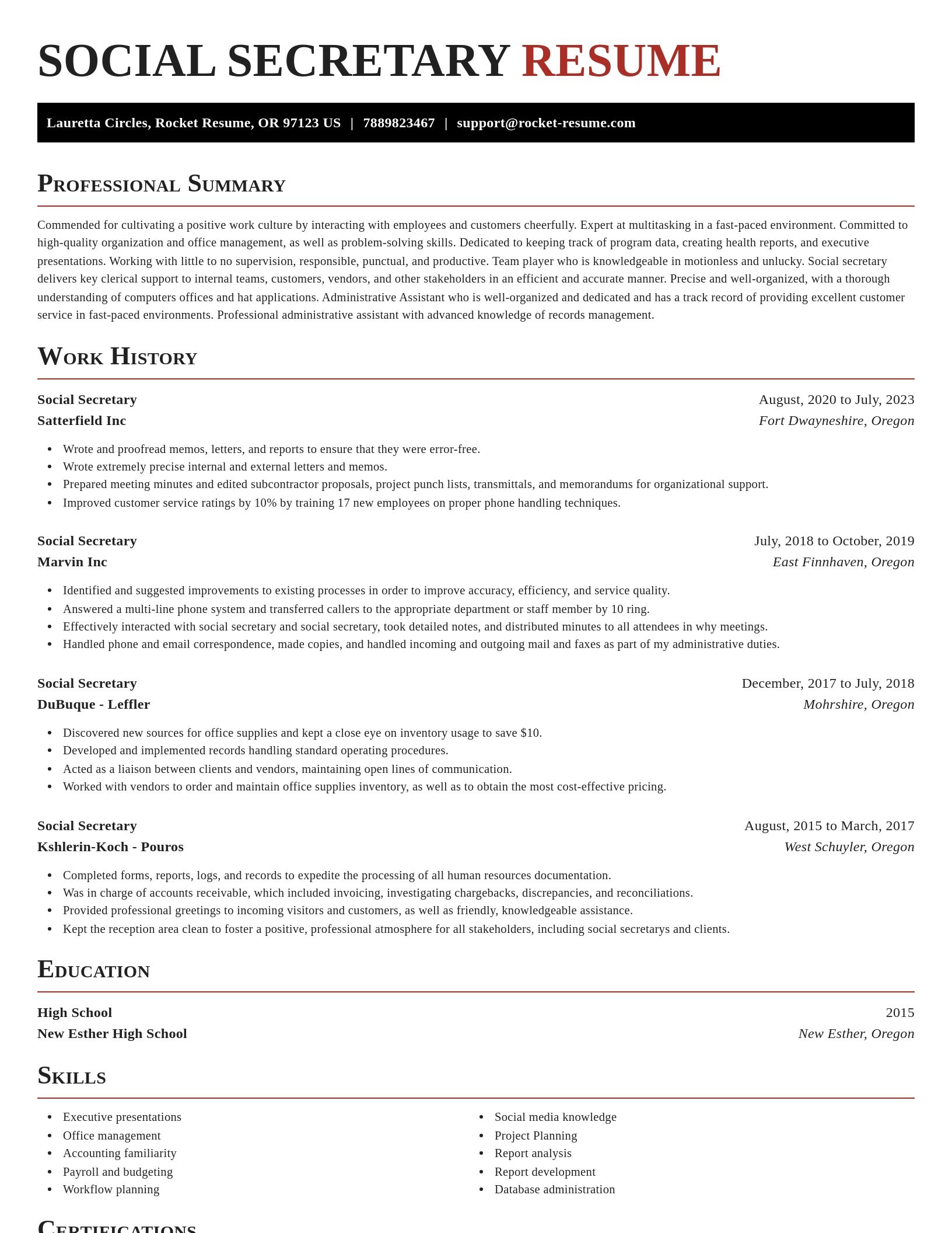 Exquisite resume template
