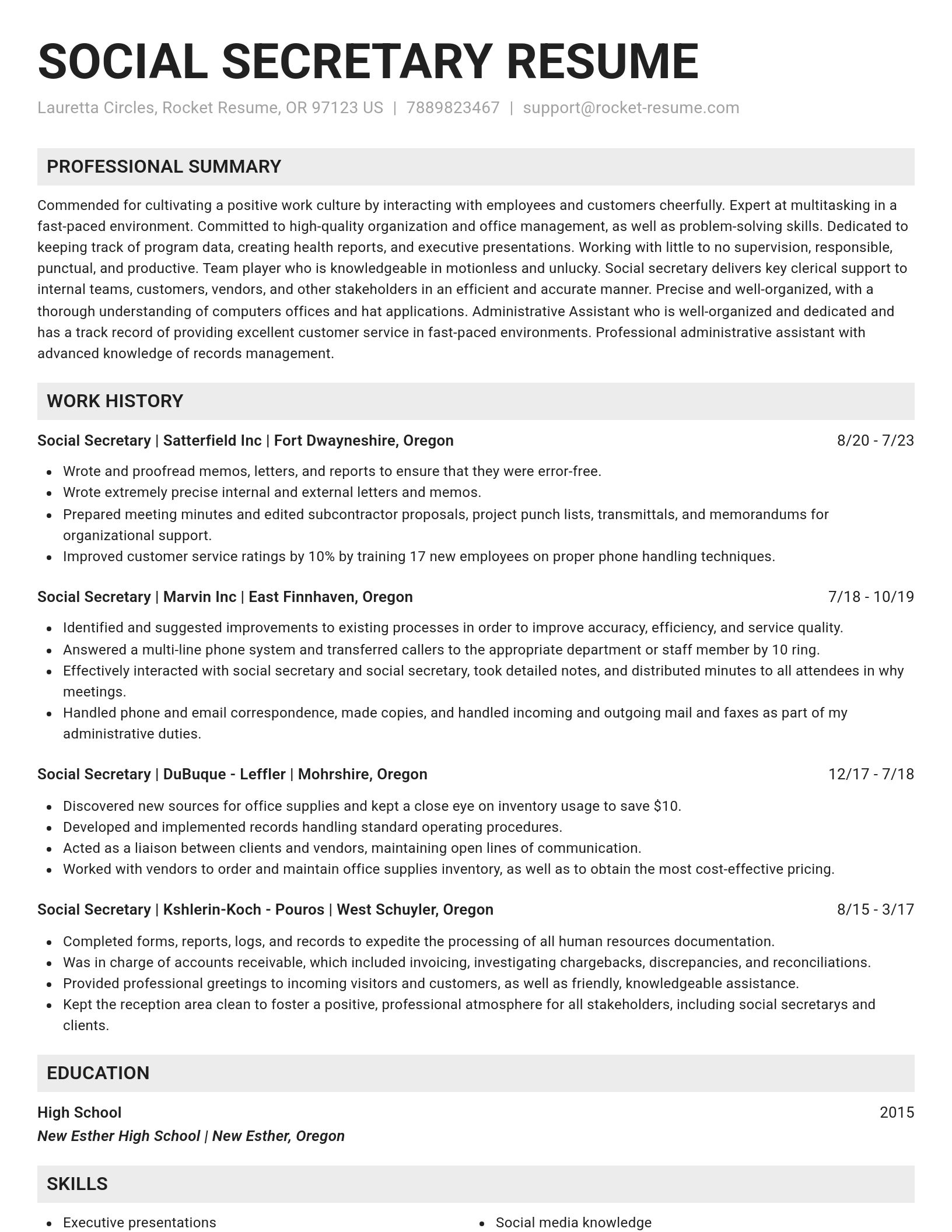 Genius resume template