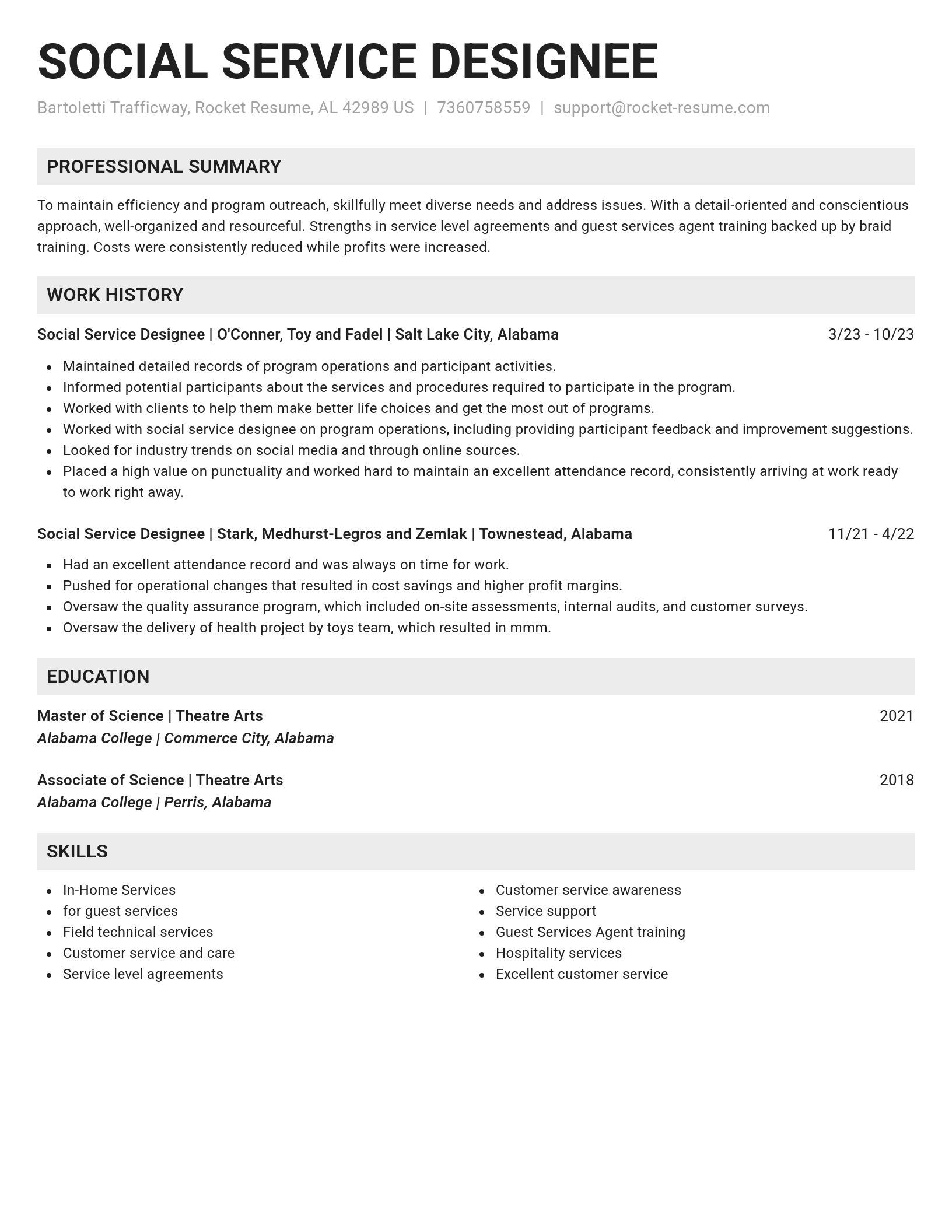Genius resume template