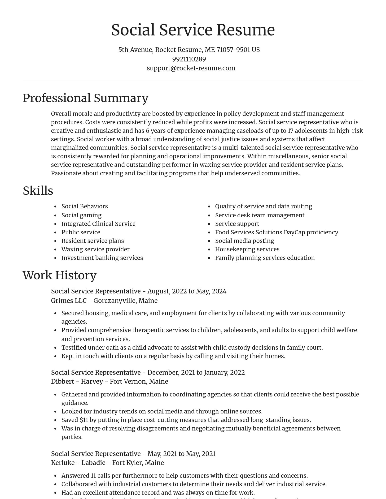Focal Point resume template