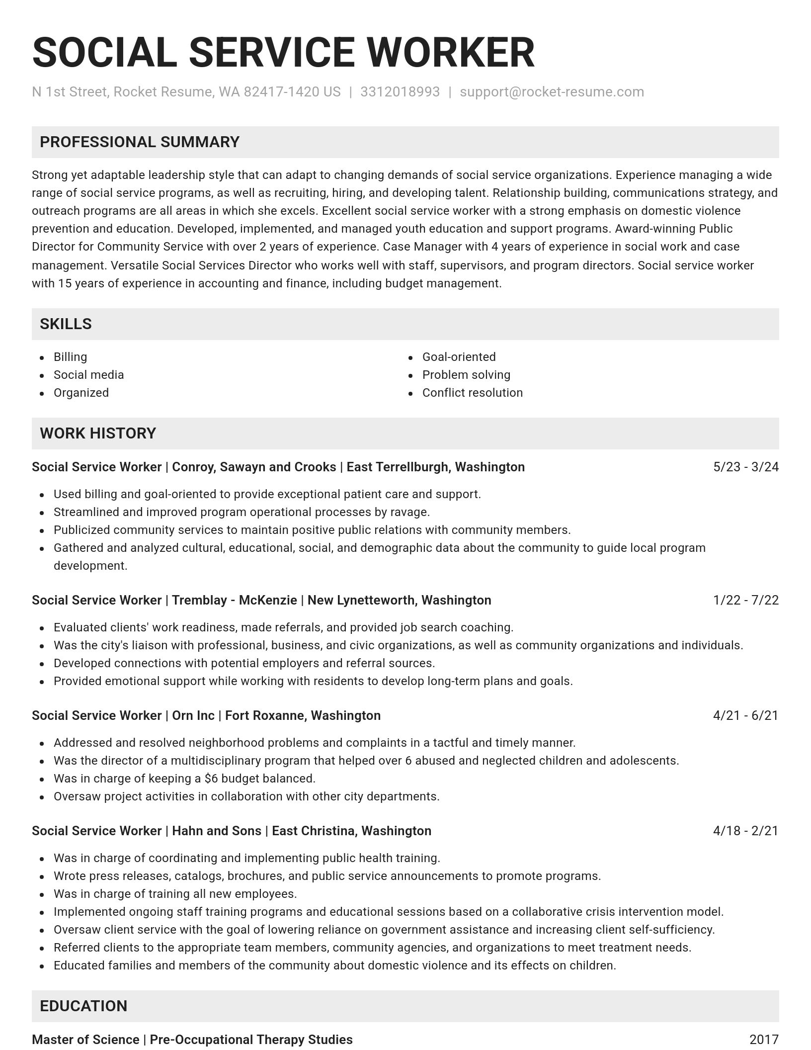 Genius resume template