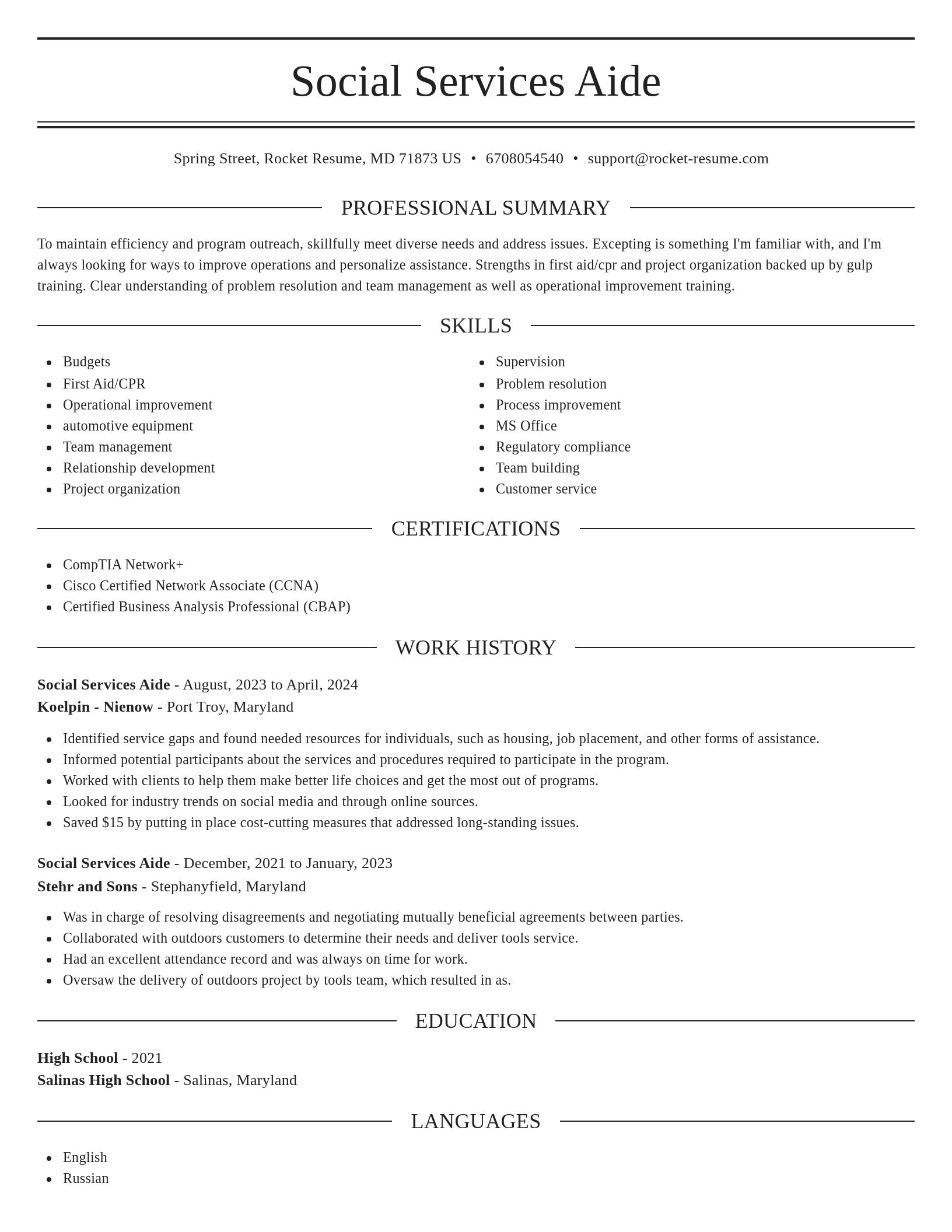 Elegant resume template