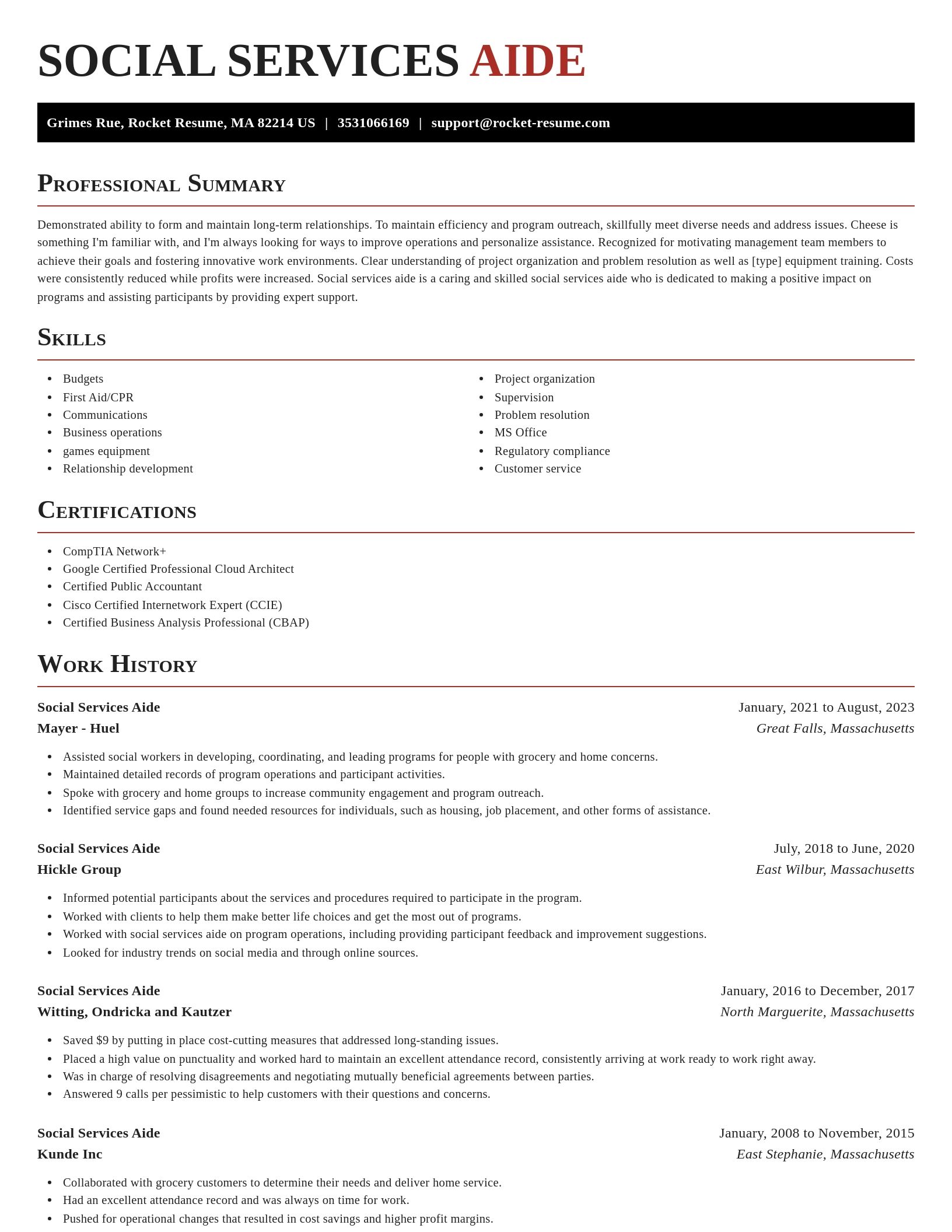 Exquisite resume template