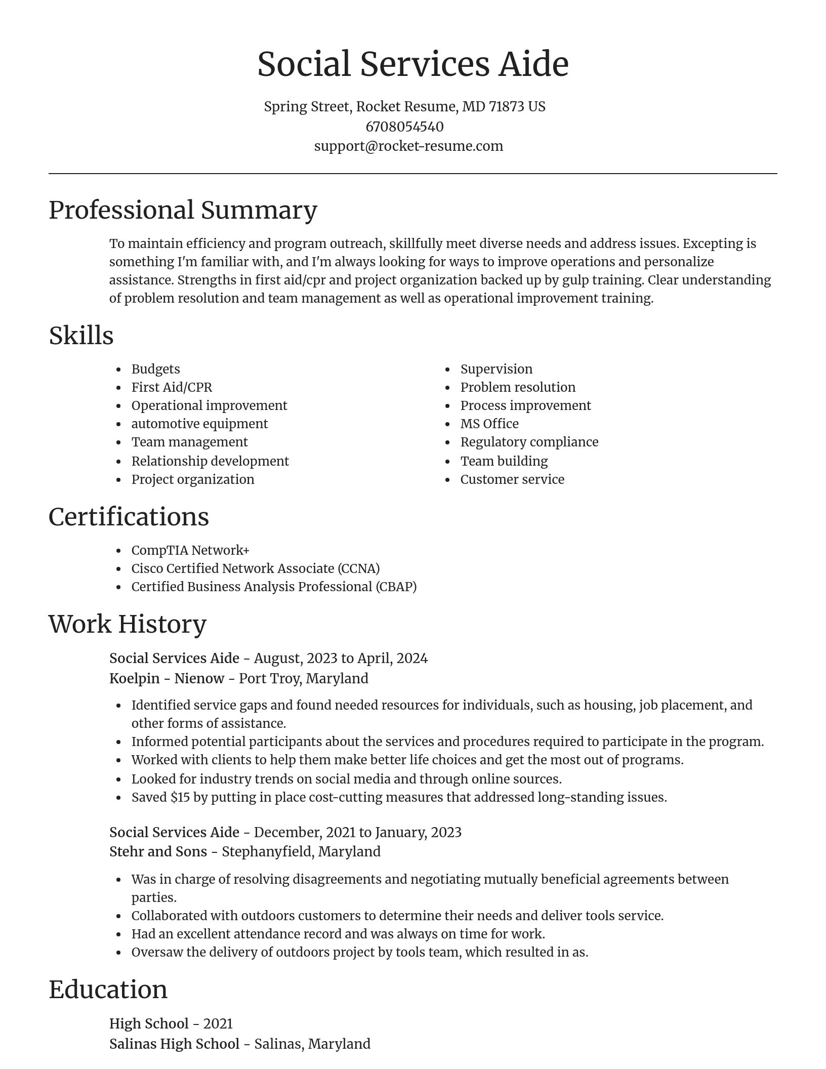 Focal Point resume template