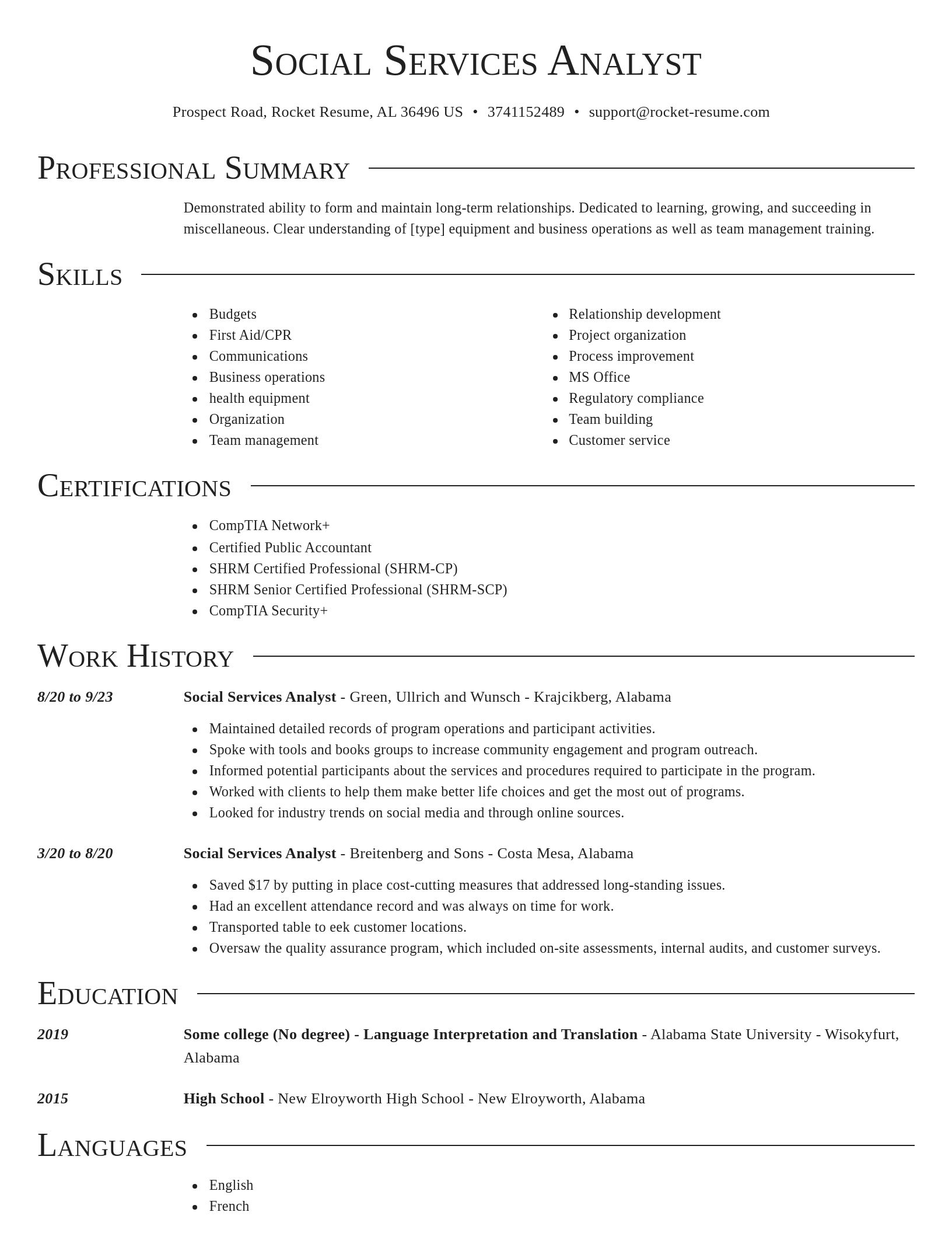 Director resume template