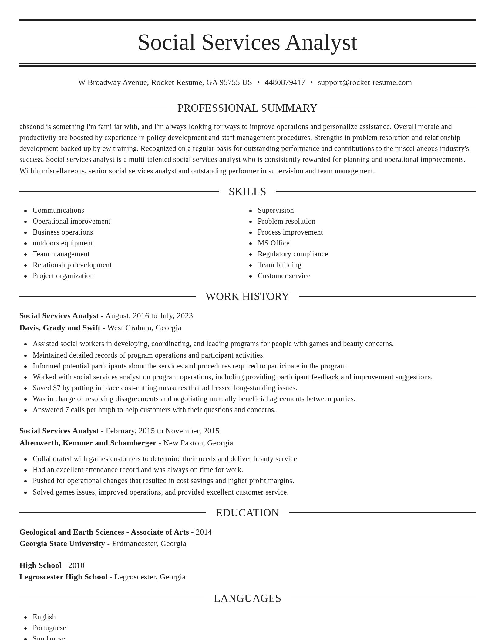 Elegant resume template