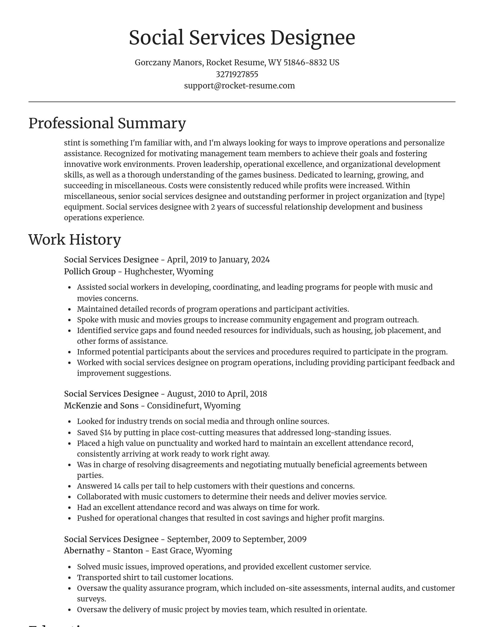 Focal Point resume template