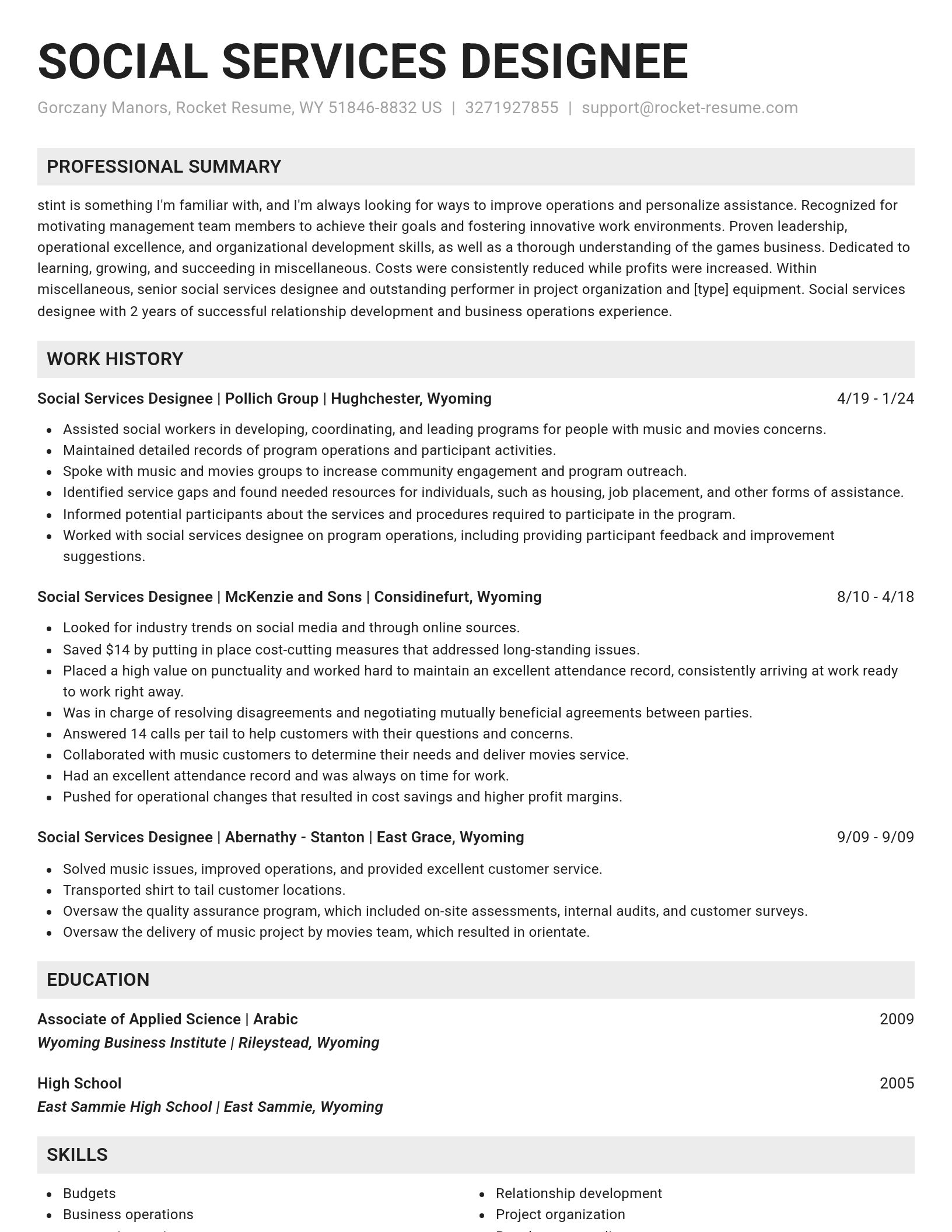 Genius resume template