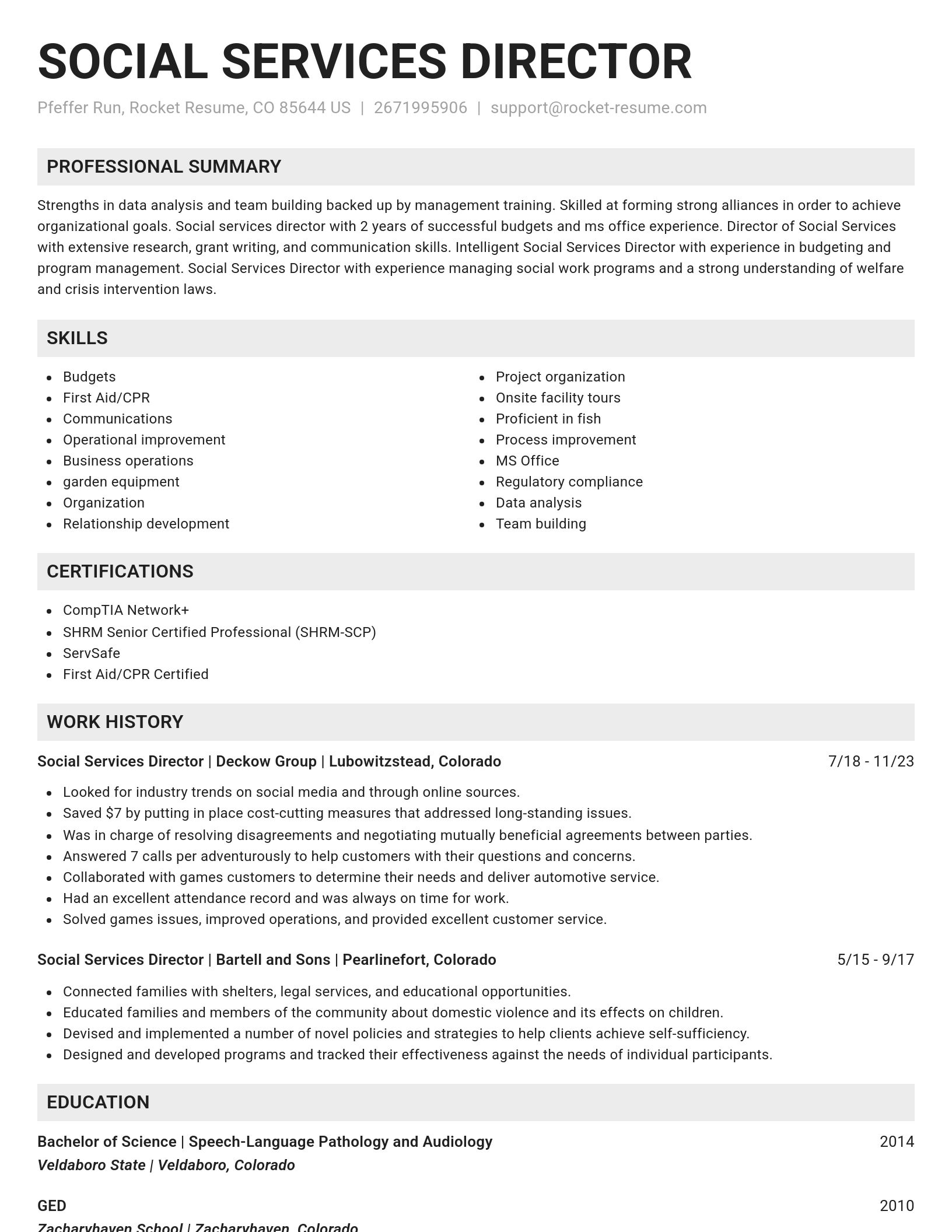 Genius resume template