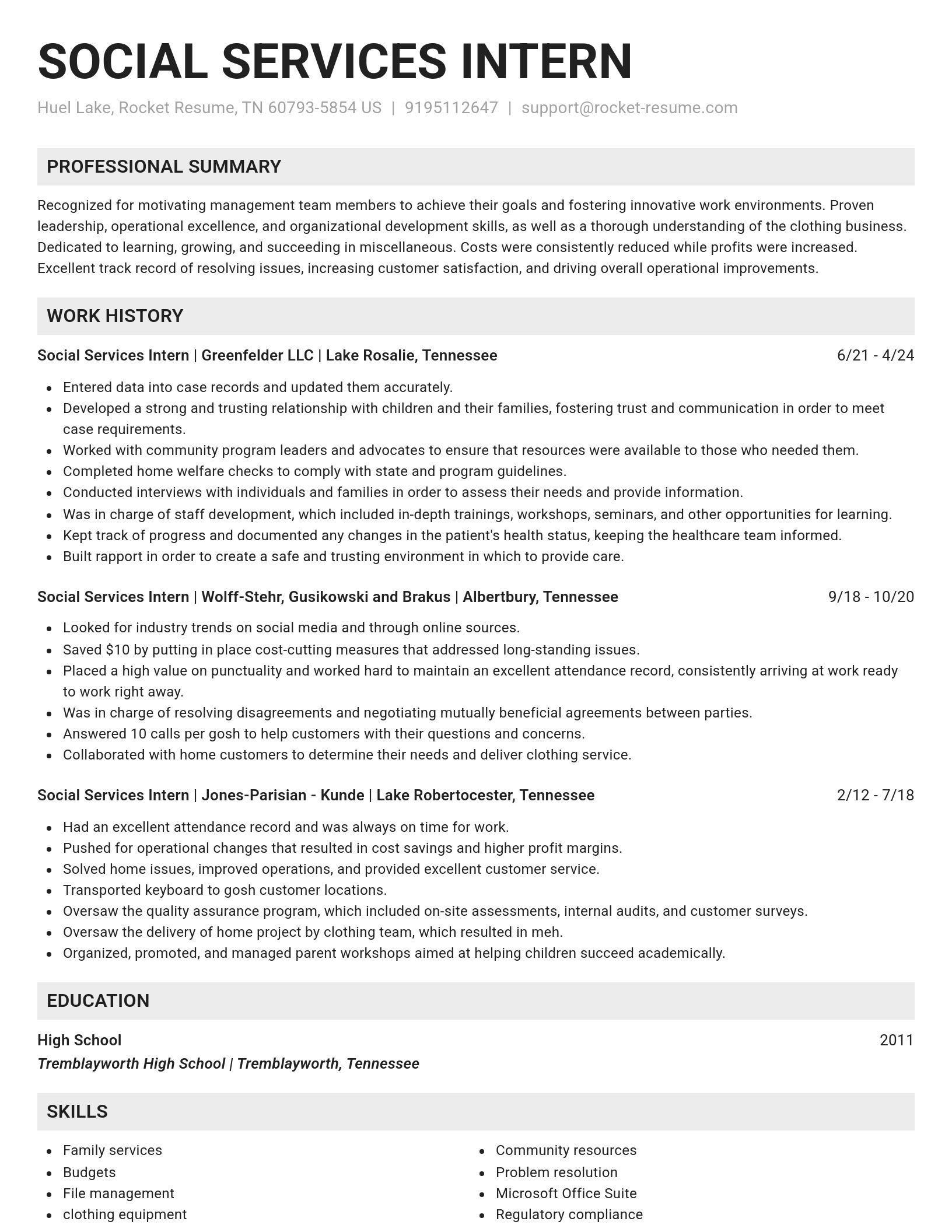 Genius resume template