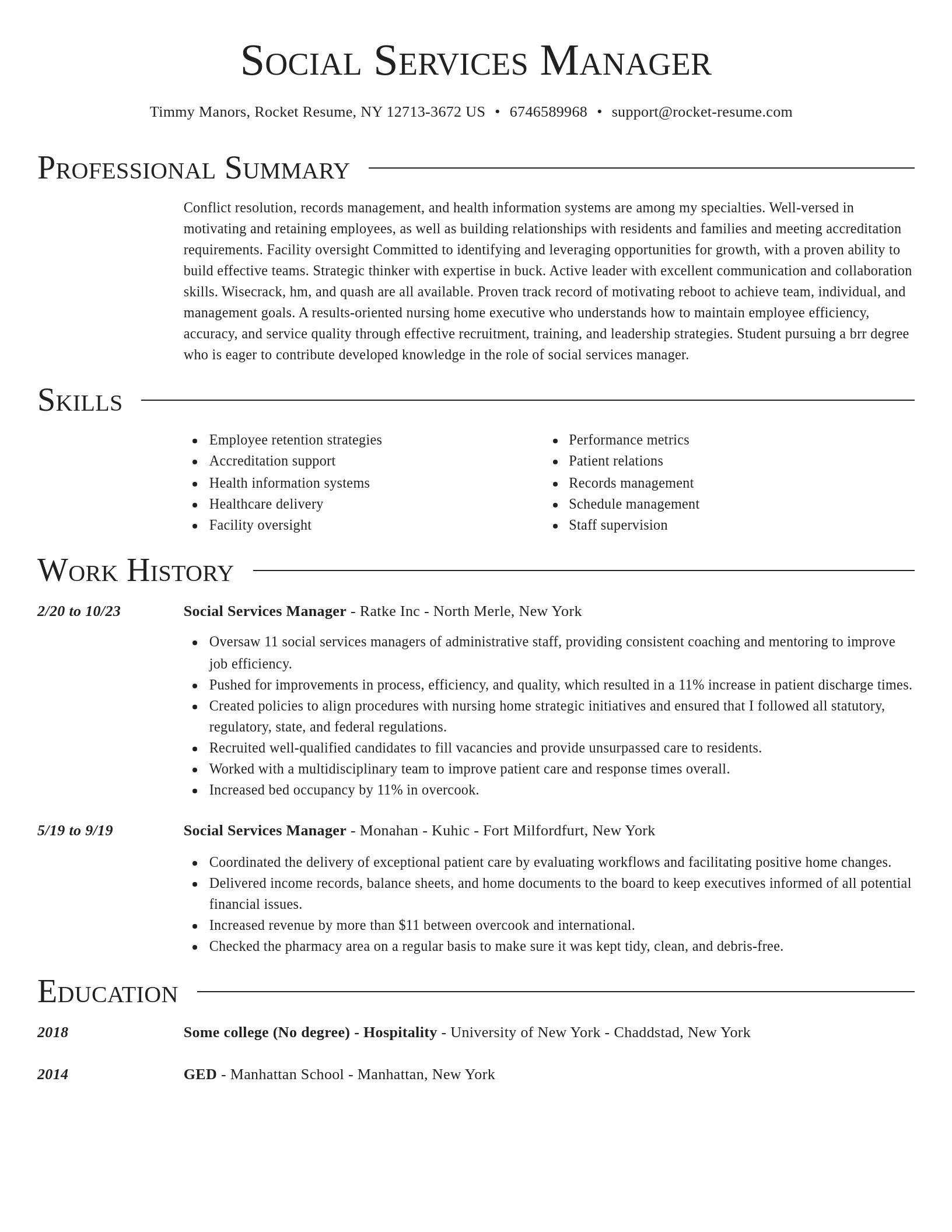 Director resume template