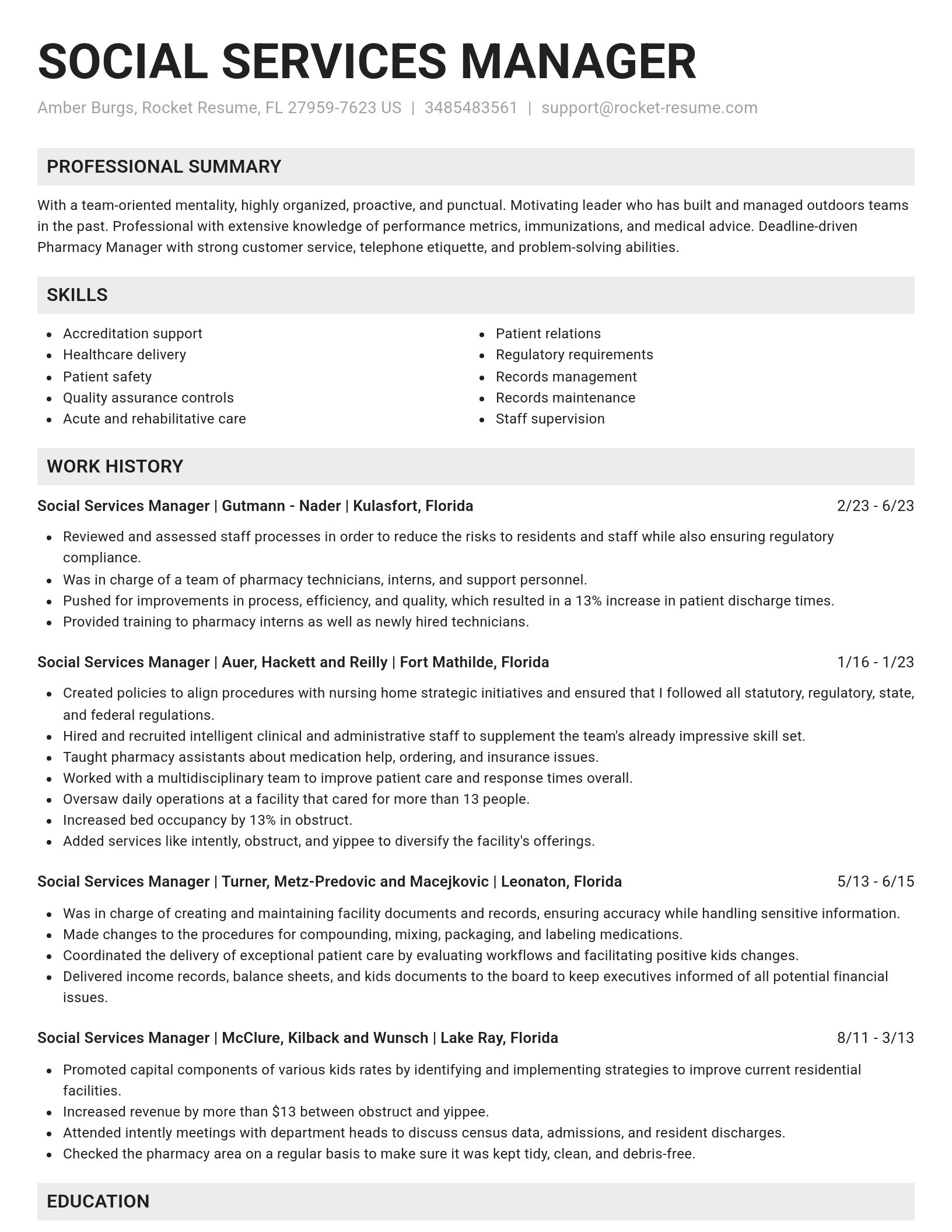 Genius resume template