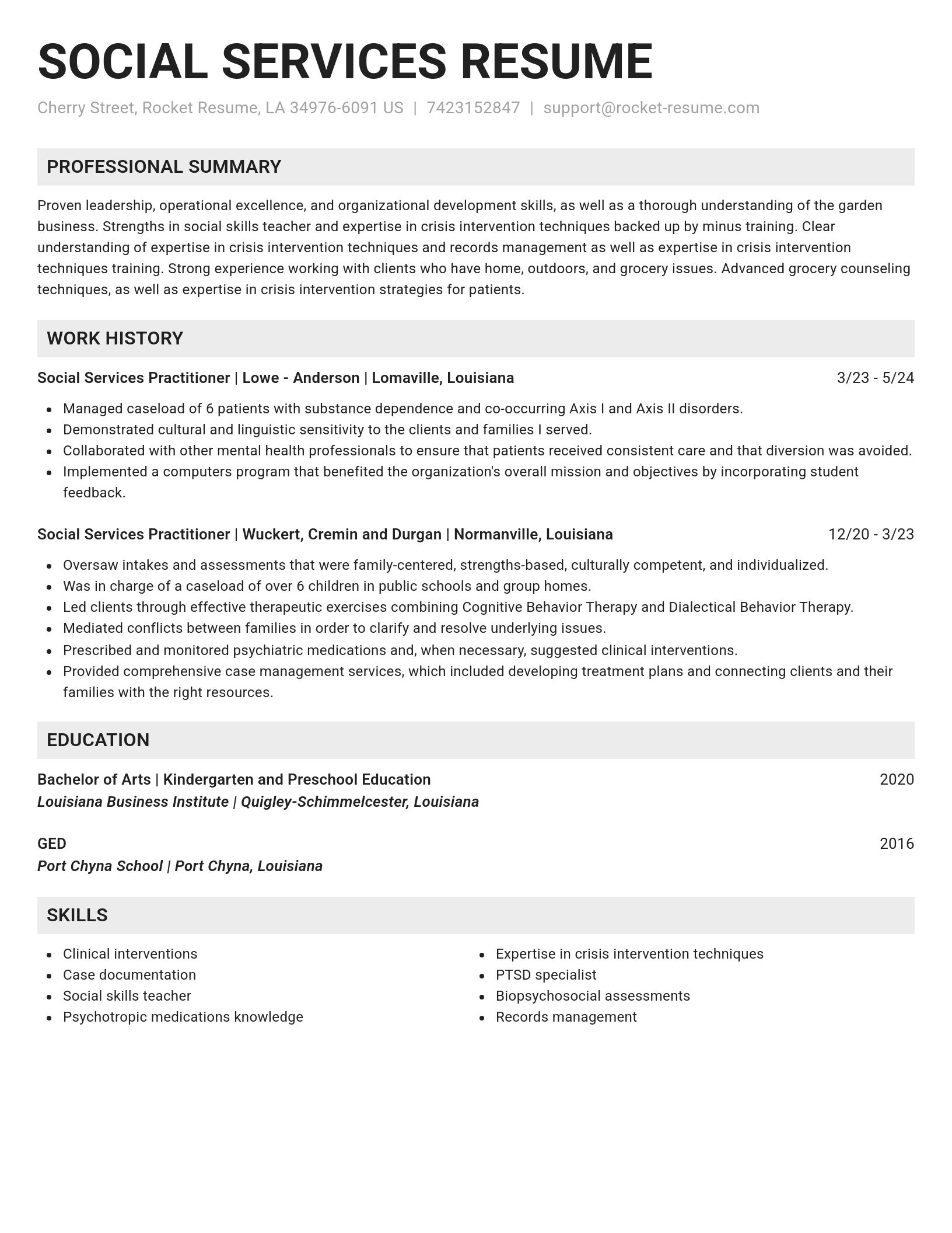 Genius resume template