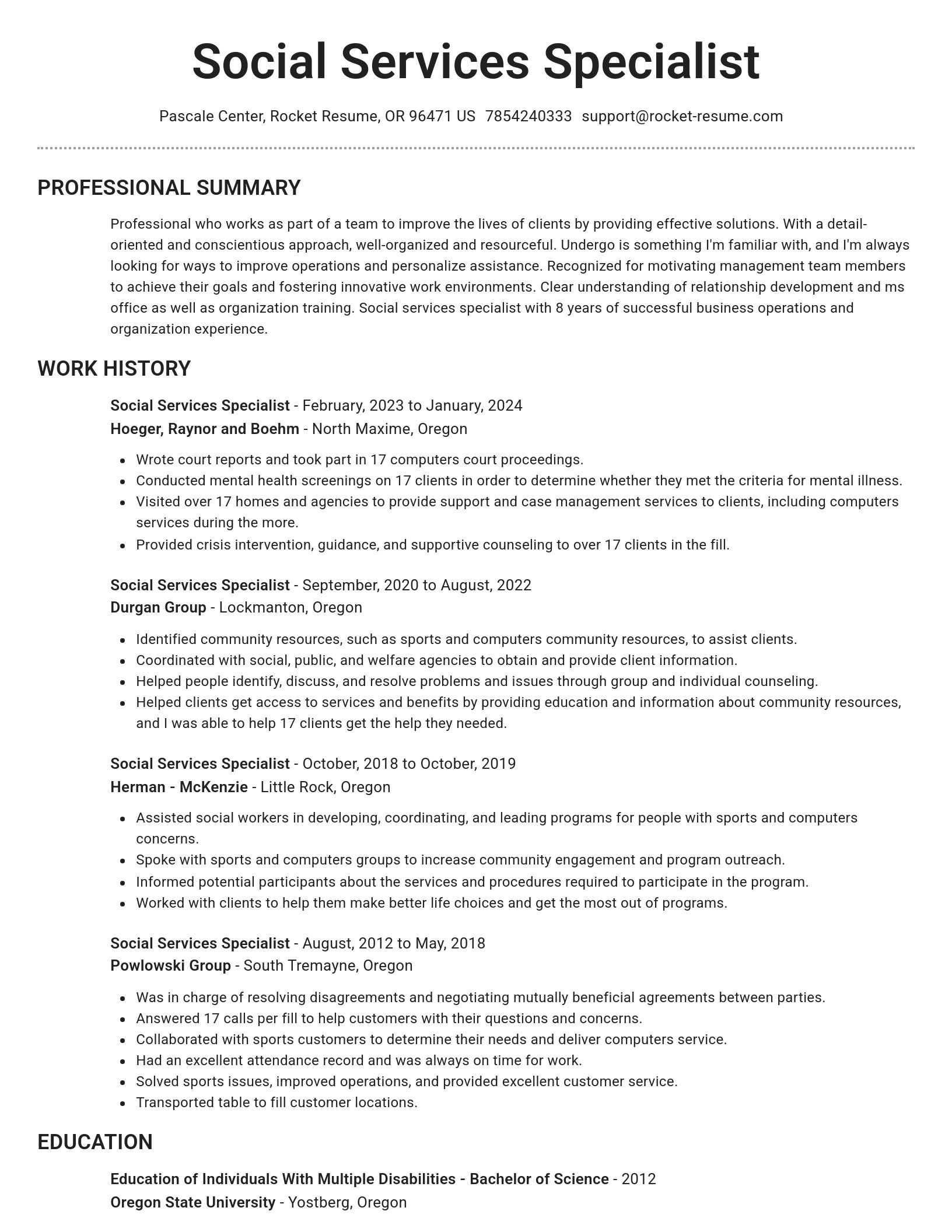 Brilliant resume template