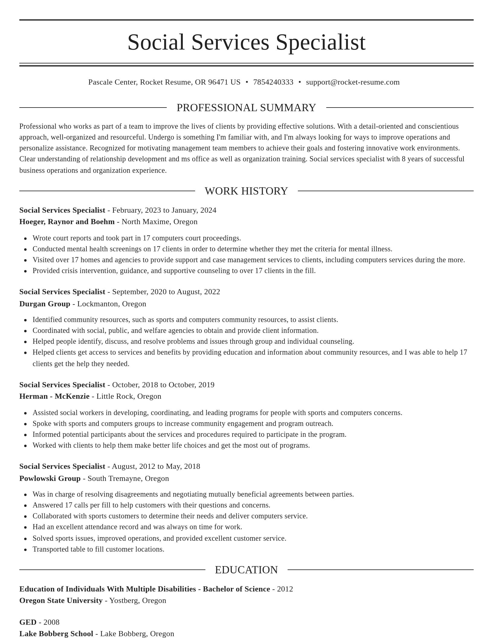 Elegant resume template
