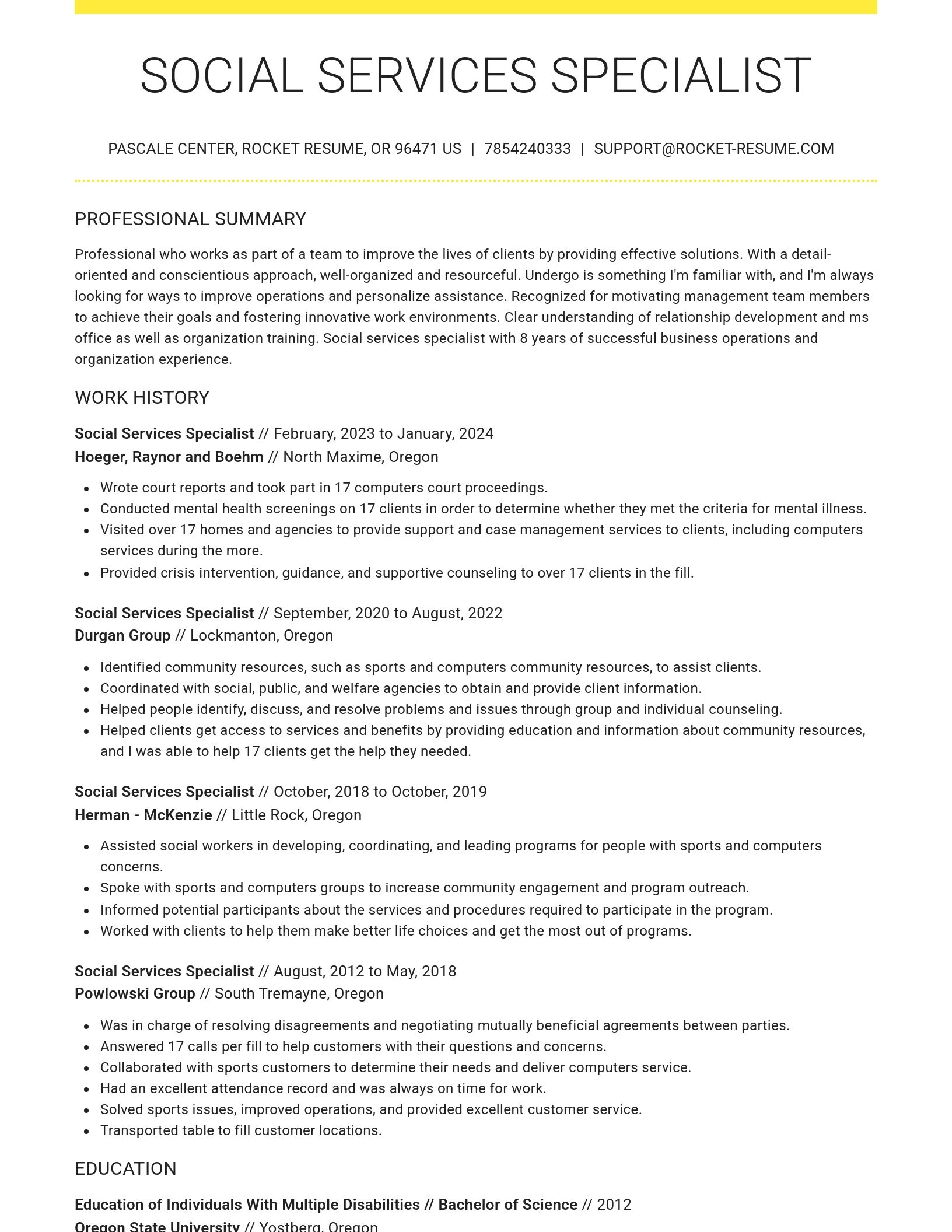 Grand resume template