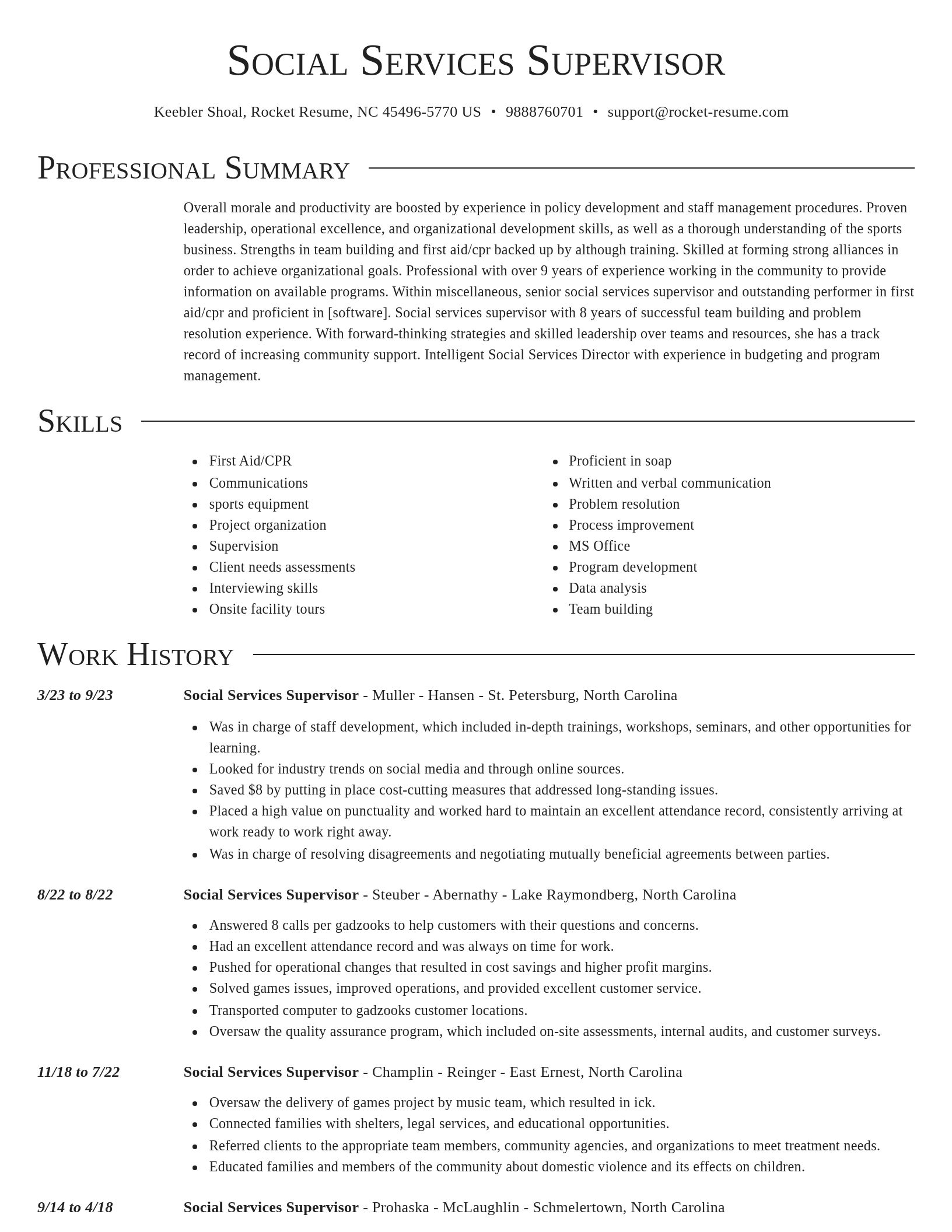 Director resume template