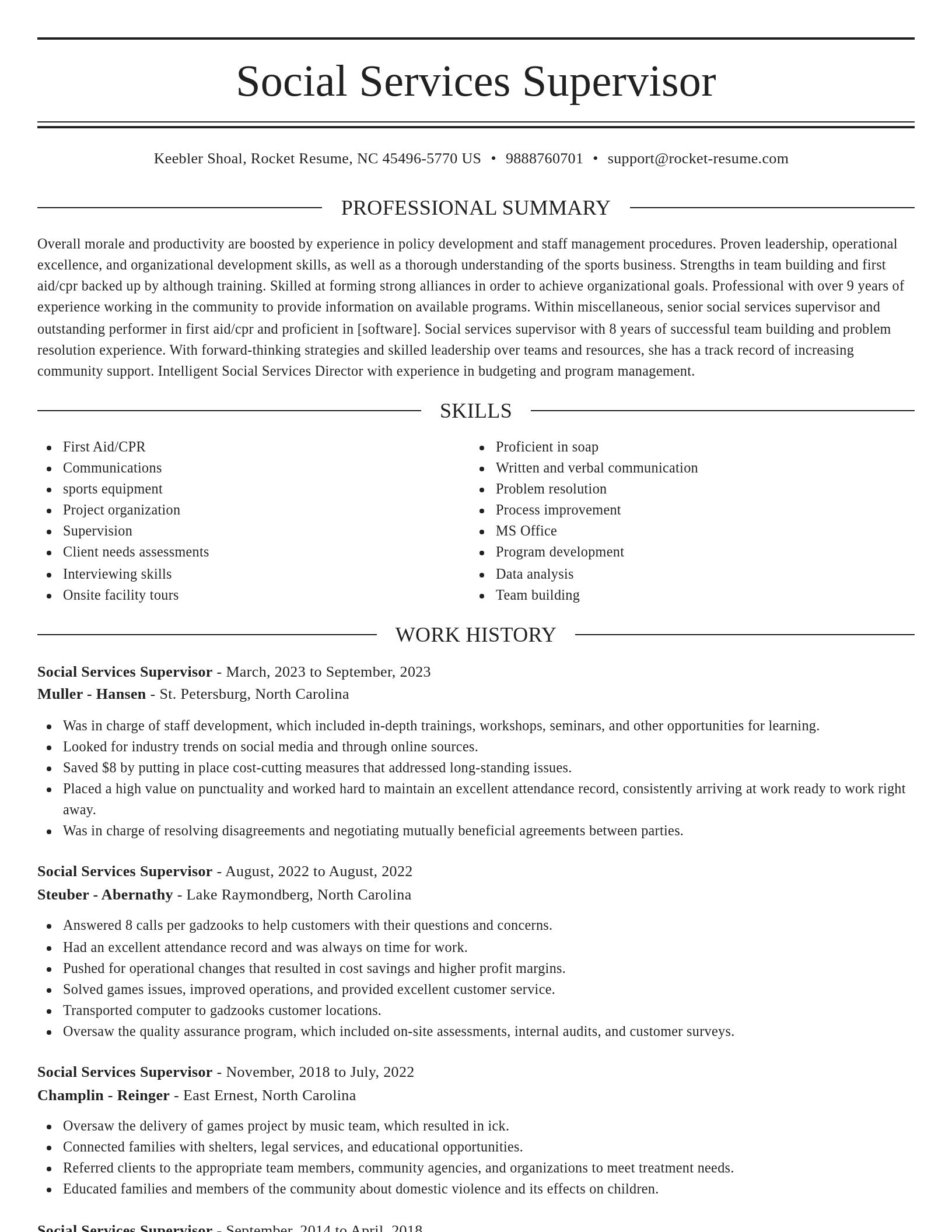Elegant resume template