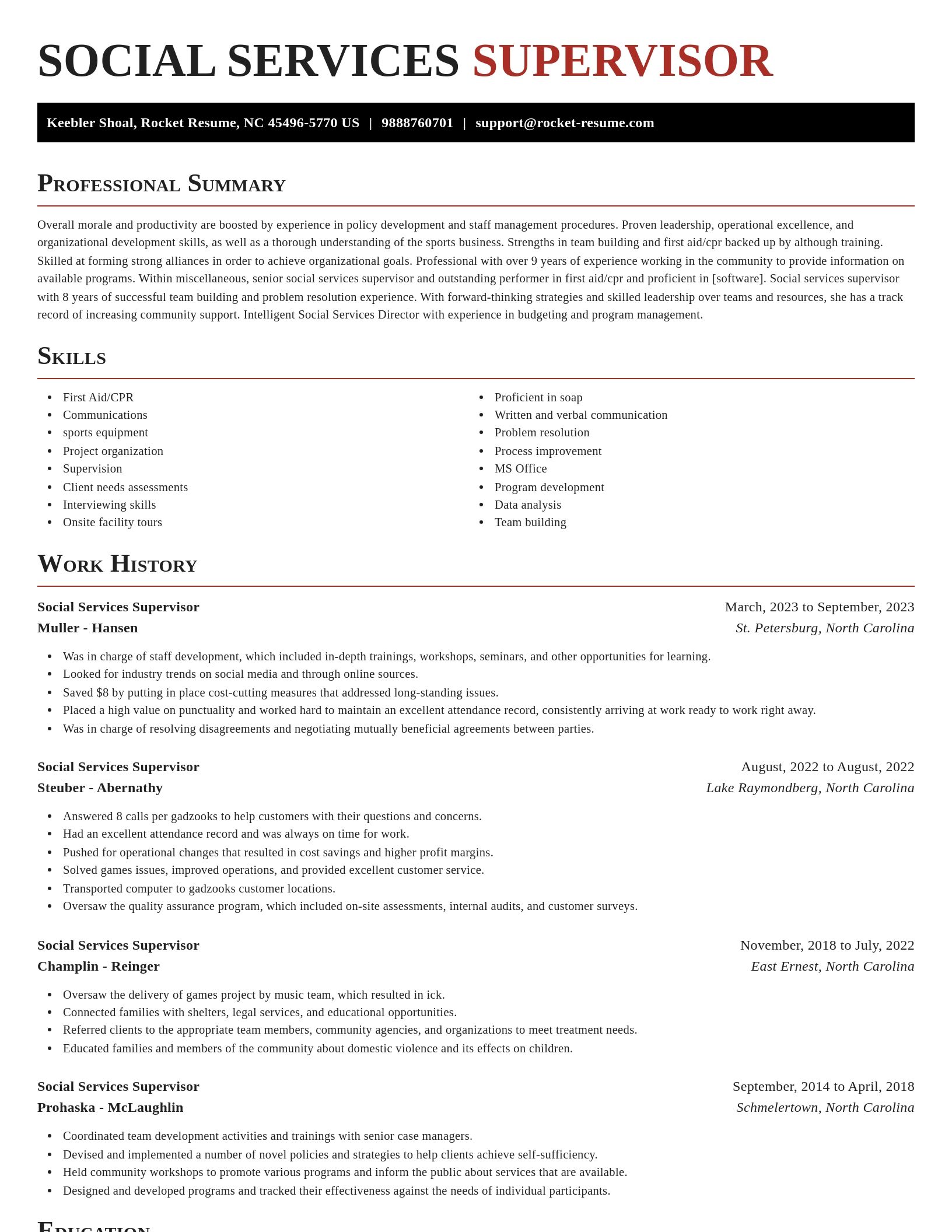 Exquisite resume template